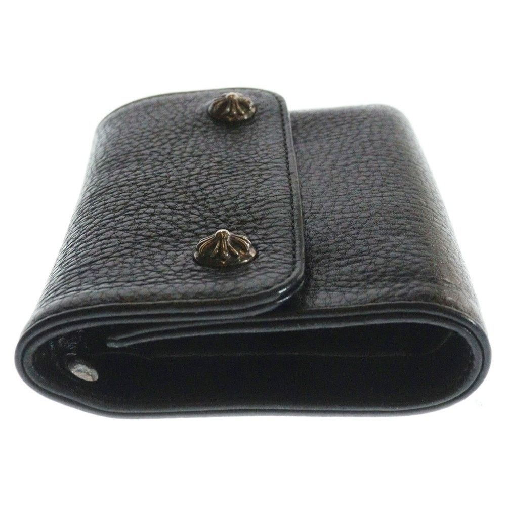 CHROME HEARTS WAVE MINI Leather Wallet Black