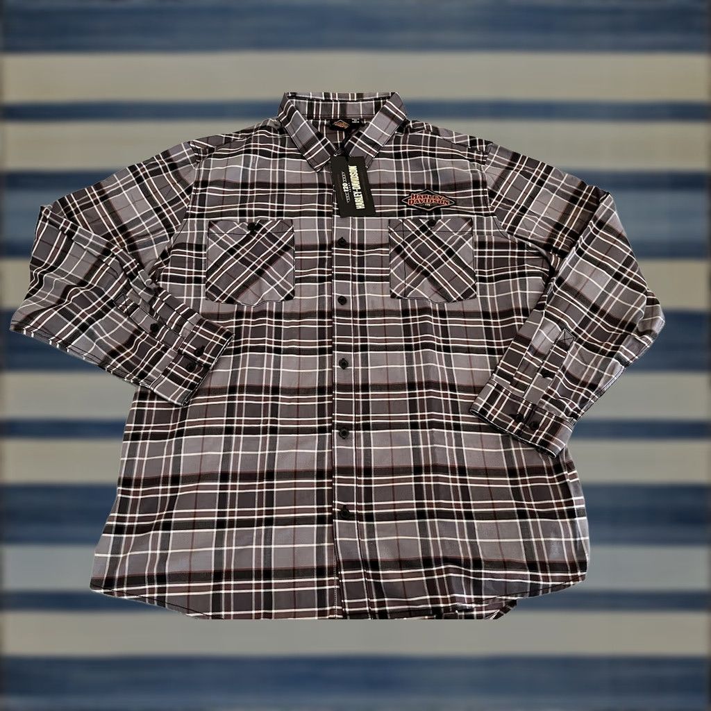 Harley Davidson Harley-Davidson 120th Anniversary Long Sleeve Button-Up Shirt Plaid Mens 3XL NWT Size US XXL / EU 58 / 5 - 1 Thumbnail