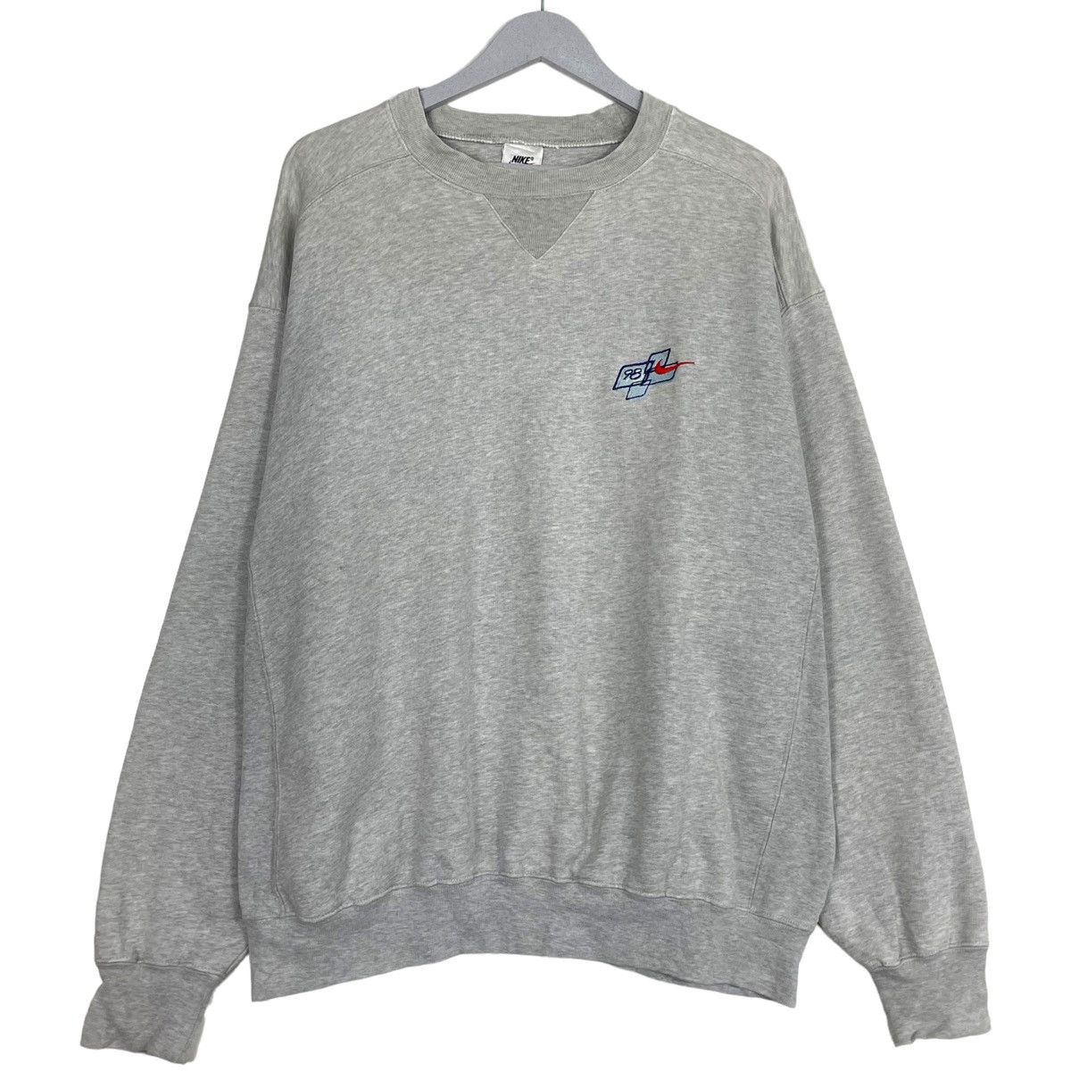 Nike × Vintage 💥NIKE 98 EMBROIDERY LOGO SWOOSH CREWNECK Size US L / EU 52-54 / 3 - 1 Thumbnail