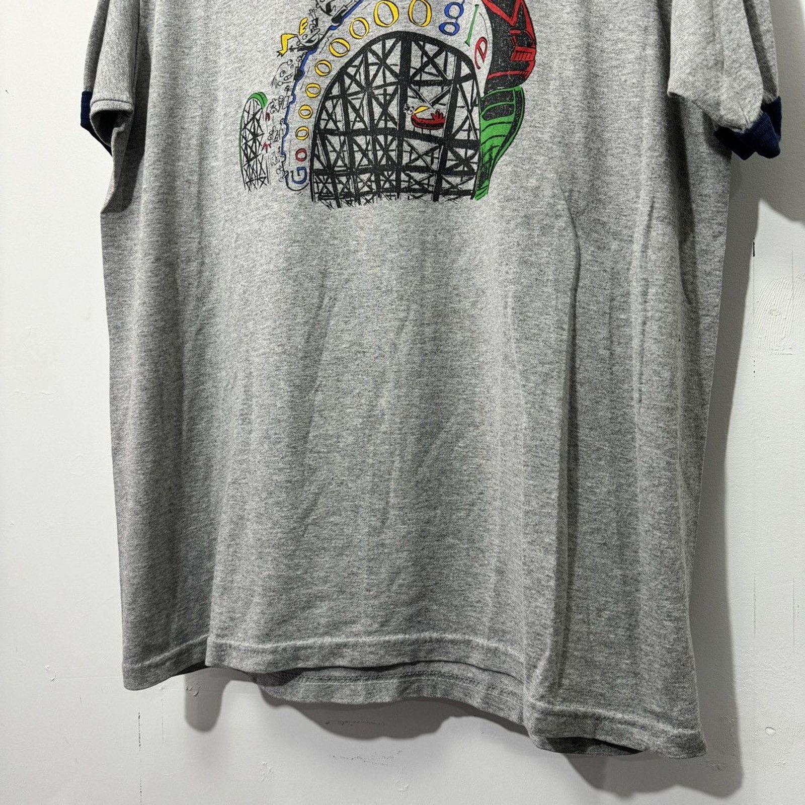 Vintage Google Rollercoaster Ringer Tee Size US L / EU 52-54 / 3 - 8 Thumbnail