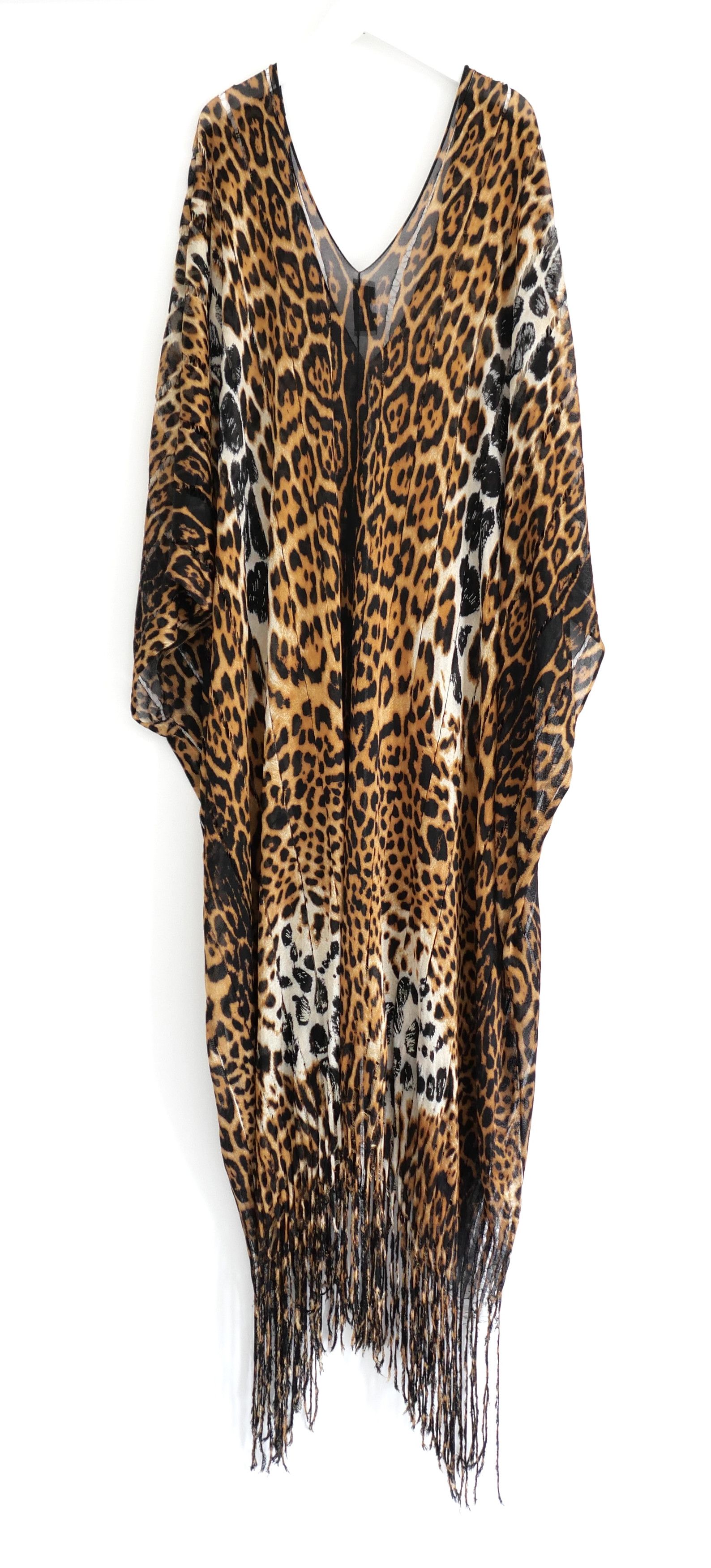 Yves Saint Laurent Yves Saint Laurent Tom Ford Spring 2002 Leopard Kaftan Dress Size M / US 6-8 / IT 42-44 - 4 Thumbnail
