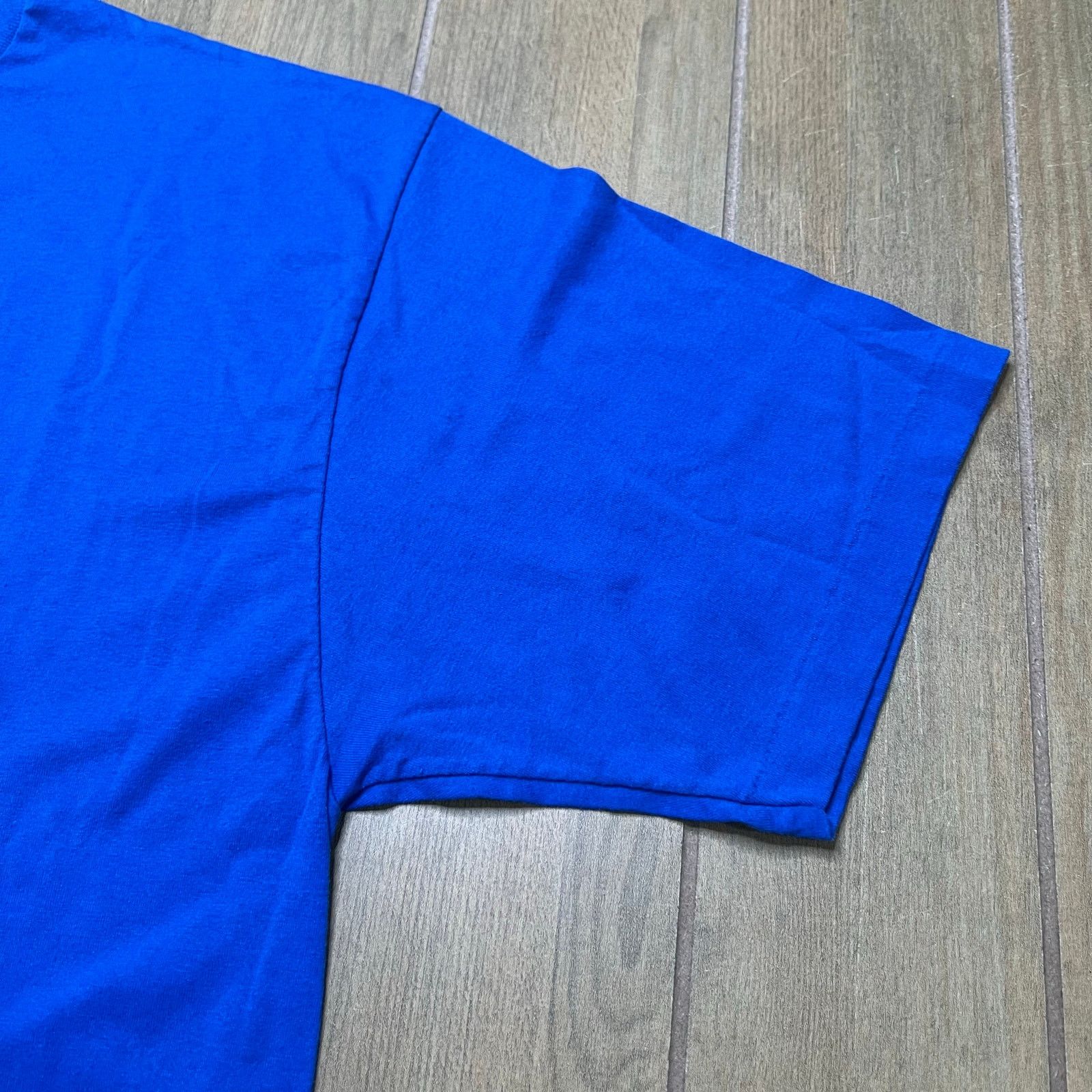Hanes Vintage 90s Hanes Blank T Shirt Blue XL 90s USA 25 Back Size US XL / EU 56 / 4 - 7 Thumbnail