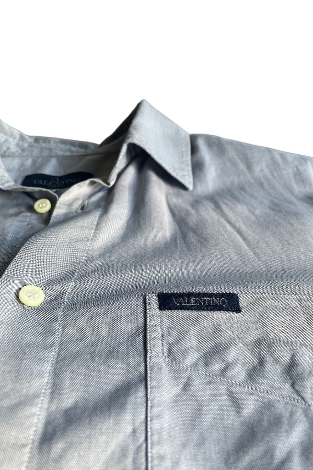 Valentino × Vintage Valentino Vintage Button-up Shirt Light Grey Size L Size US L / EU 52-54 / 3 - 12 Thumbnail