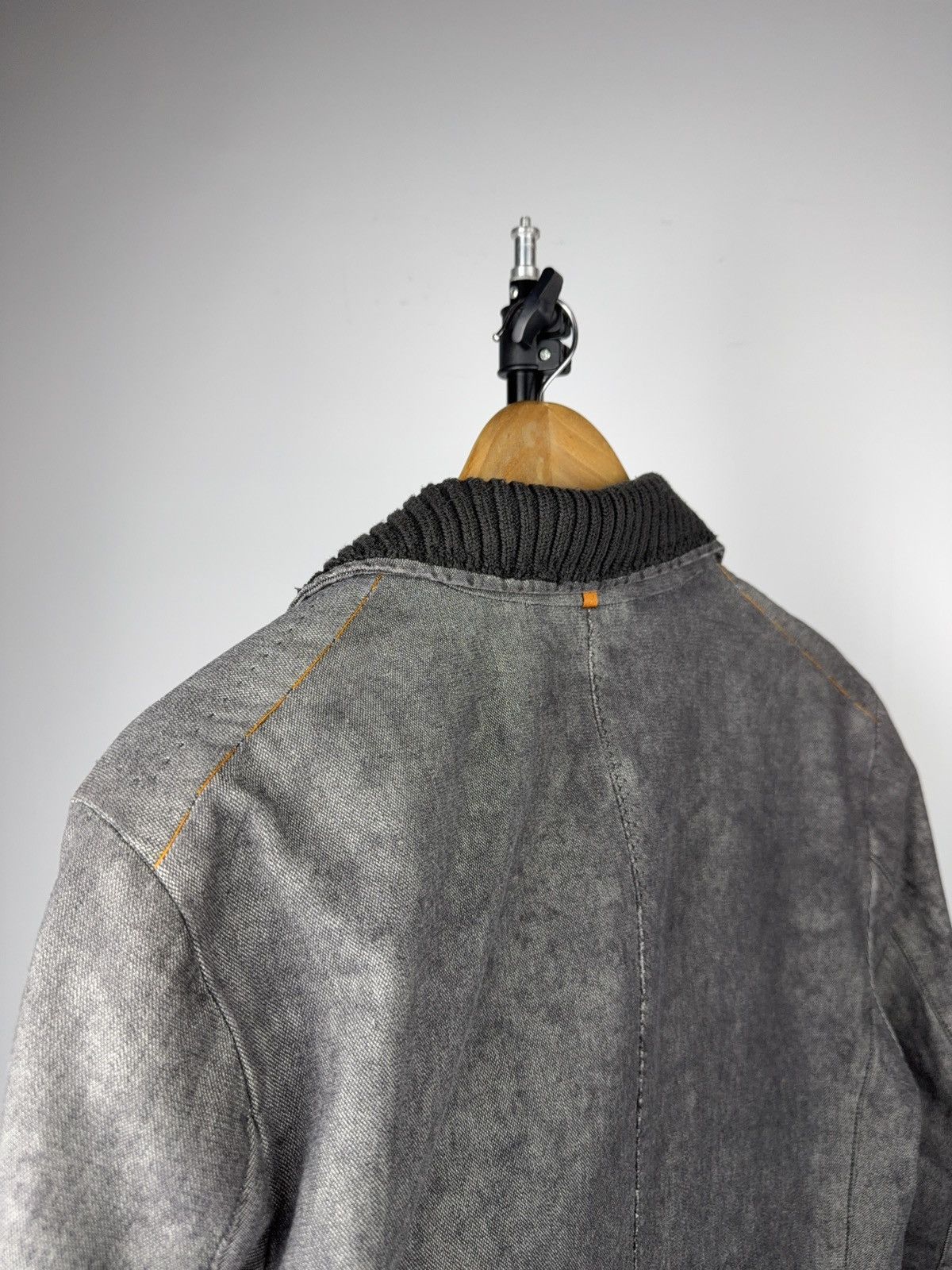 Hugo Boss 00s Luxury Boss Orange Washed Grey Casual Tailored Blazer M Size 38R - 16 Thumbnail