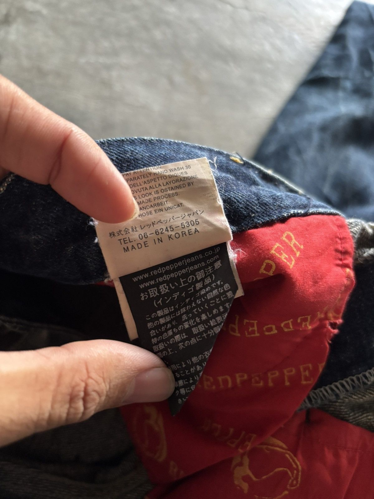 If Six Was Nine RED PEPPER JEANS leopard fur backpocket wing punk grunge Size US 32 / EU 48 - 9 Thumbnail