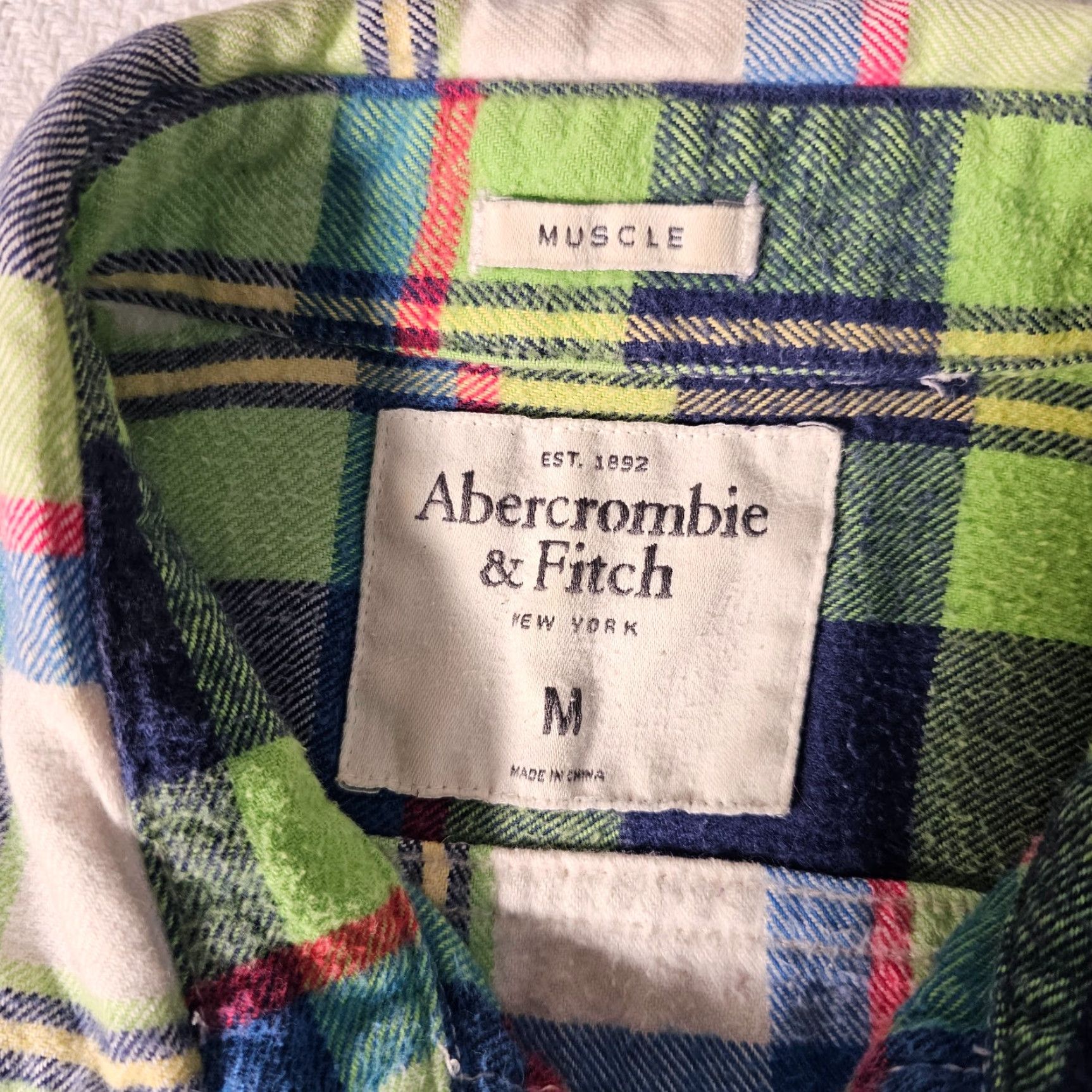 Abercrombie & Fitch VINTAGE Abercrombie & Fitch Mens Button-Up Shirt Flannel Plaid Long Sleeve Cotton Green Fall Winter Casual Size US M / EU 48-50 / 2 - 3 Thumbnail