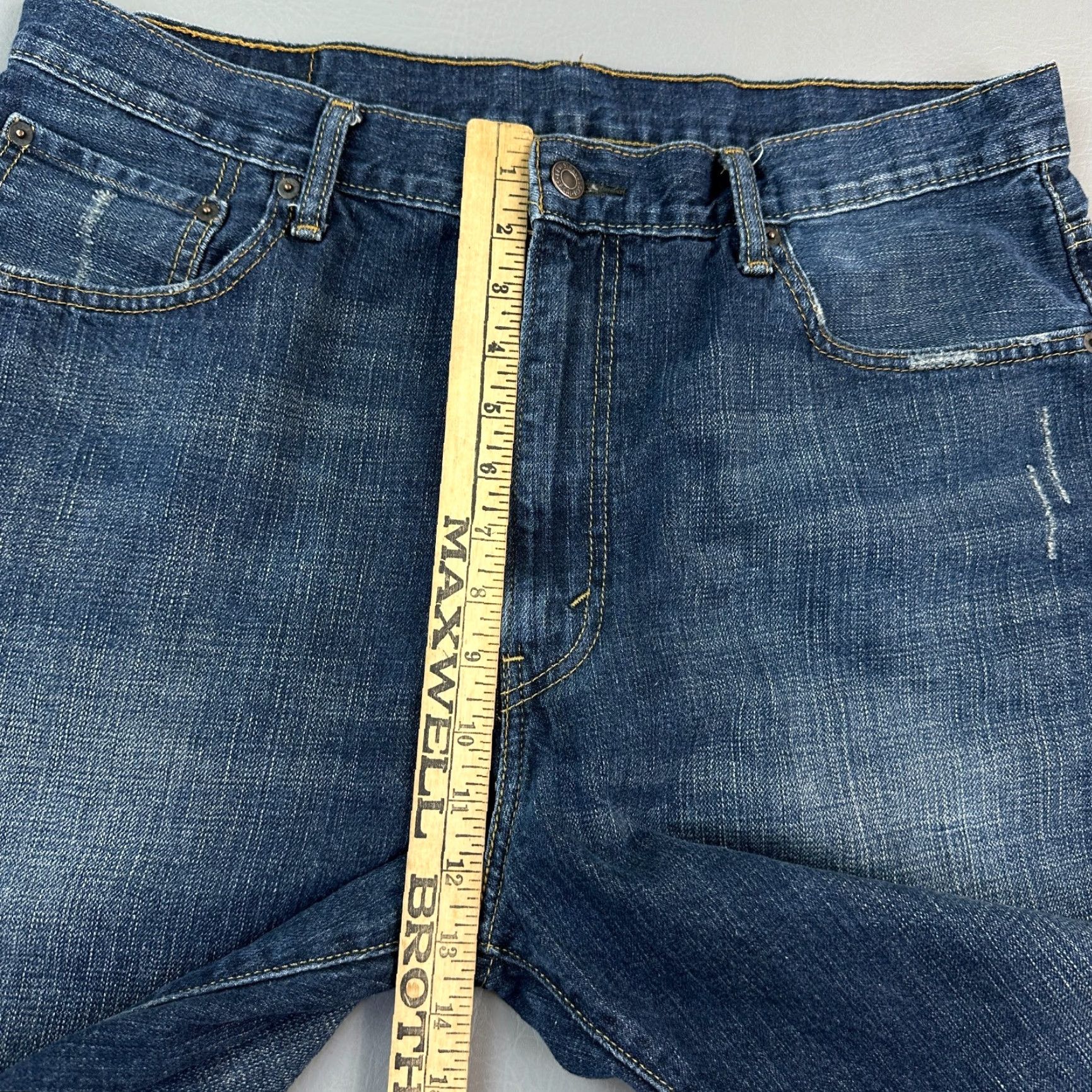 Levi's VINTAGE Levi's 569 Shorts Mens 36 Blue Dark Wash Denim Loose Straight Skate Jorts Size US 36 / EU 52 - 3 Thumbnail