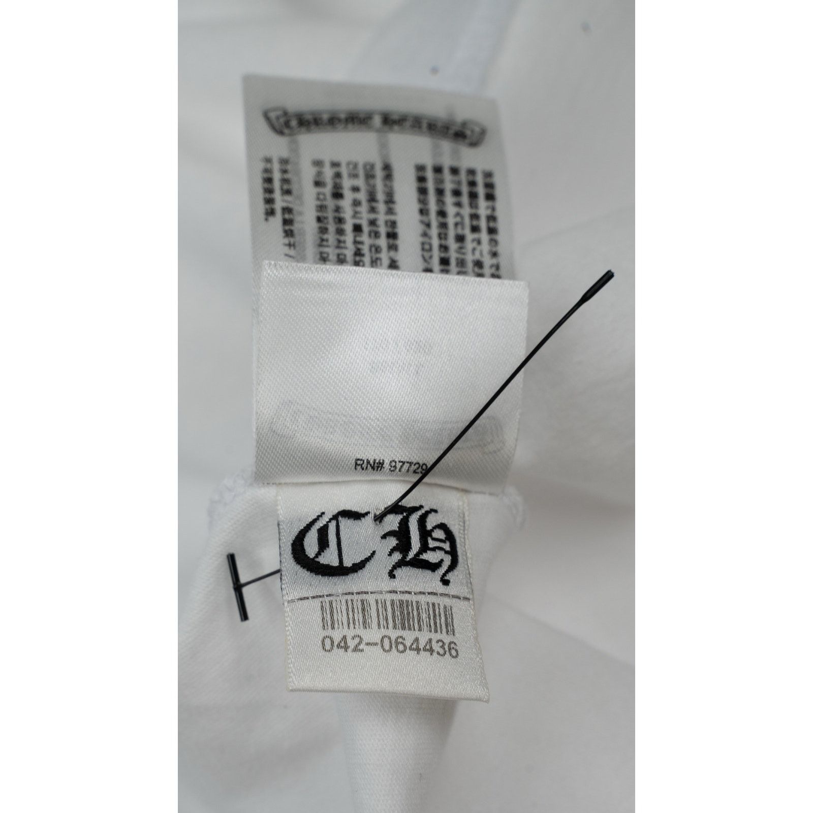Chrome Hearts Neck Logo T-Shirt 'White' Size US S / EU 44-46 / 1 - 7 Thumbnail