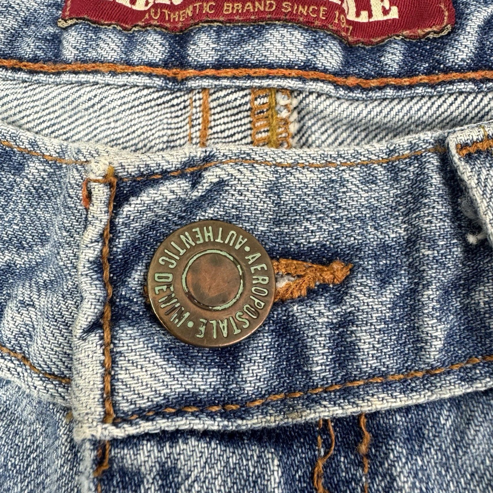 Vintage VINTAGE Aeropostale Jeans Bootcut Adult 31x30 Relaxed Blue 90s Punk Mens Jeans Size US 31 - 6 Thumbnail