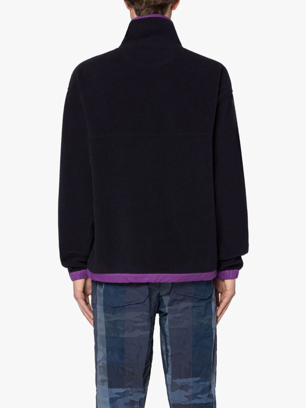Mackintosh o1mle0424 Fleece Popover Jacket in Black/Purple Size US L / EU 52-54 / 3 - 4 Thumbnail