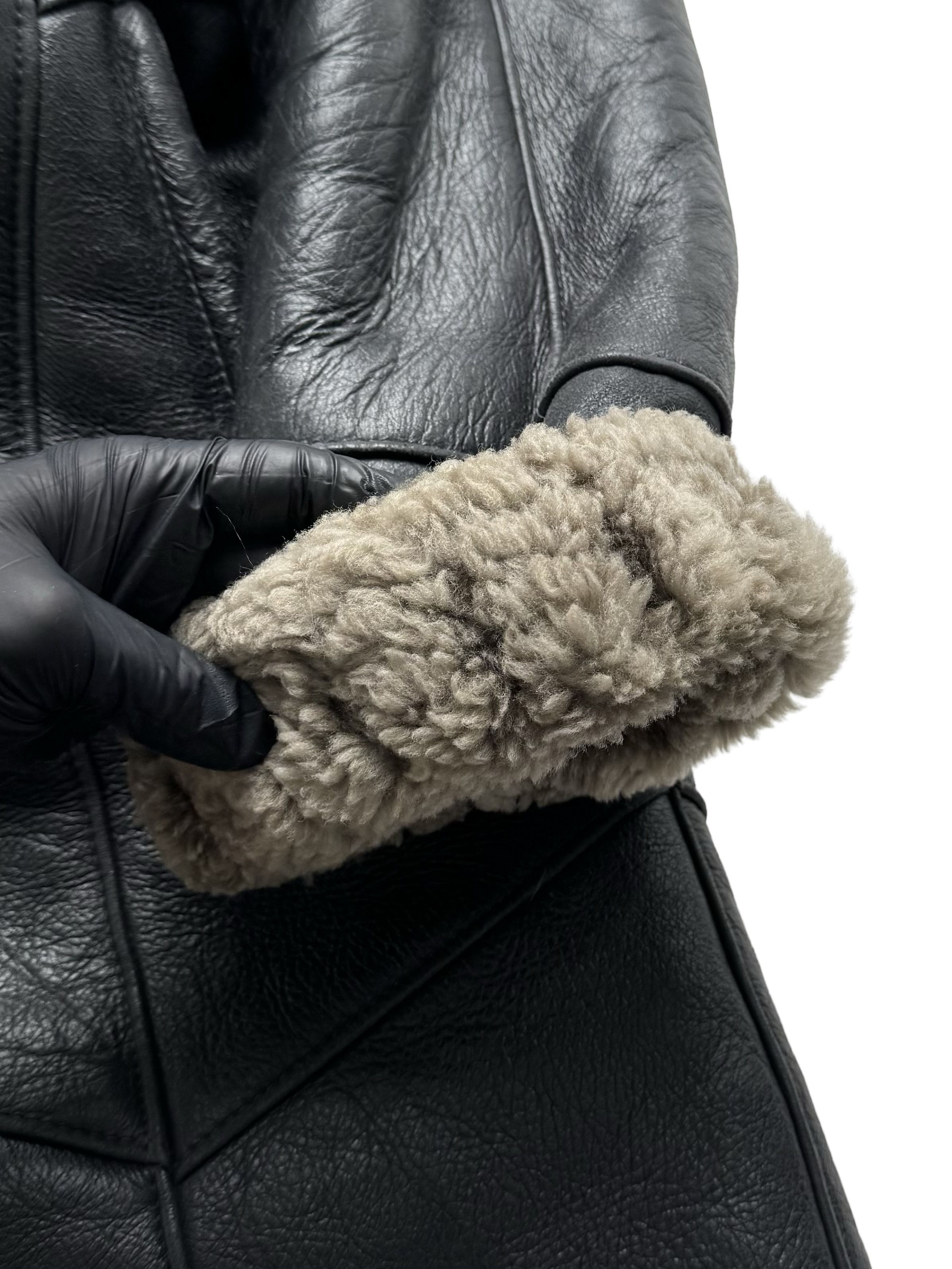 Vintage Vintage Real Sheepskin Hooded Coat Size L / US 10 / IT 46 - 12 Thumbnail