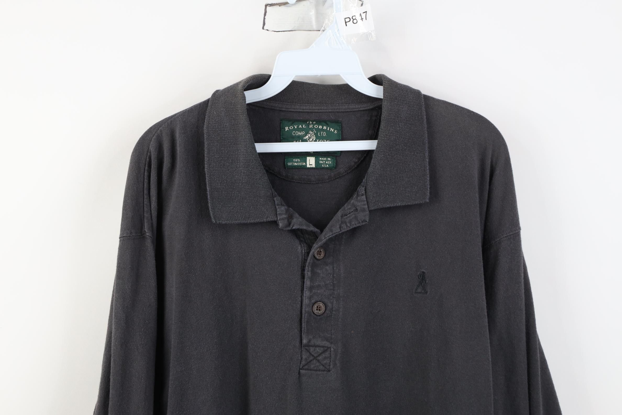 Royal Robbins Vintage 90s Royal Robbins Long Sleeve Polo Shirt Dark USA Size US L / EU 52-54 / 3 - 2 Thumbnail
