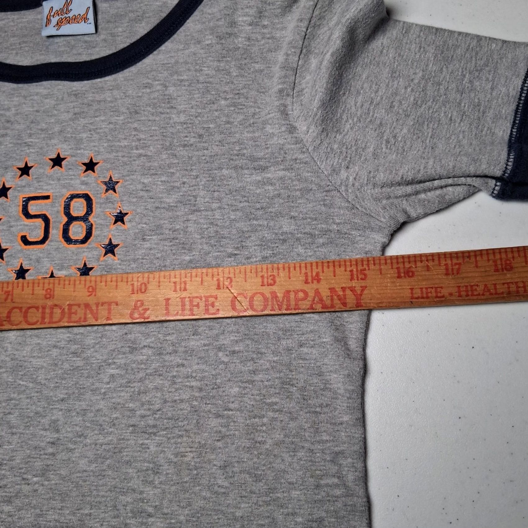 Speedo Vintage Full Speed Shirt Juniors Small Gray Y2K Long Sleeve Sporty Athletic Stars #58 Women Size S / US 4 / IT 40 - 5 Thumbnail