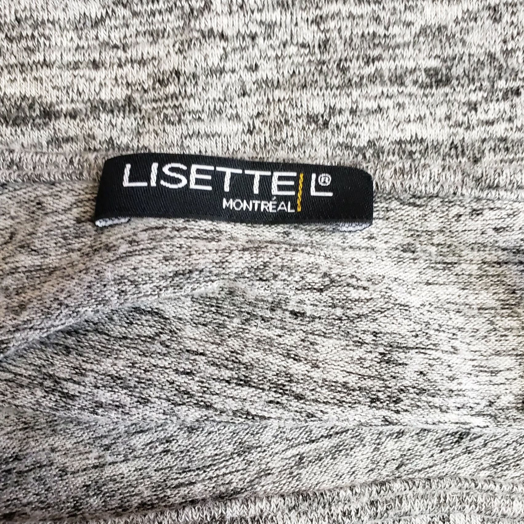 Vintage Lisette L Womens Knit Top M Heathered Gray 3/4 Sleeve Twisted Back Tunic Blouse Size M / US 6-8 / IT 42-44 - 4 Thumbnail