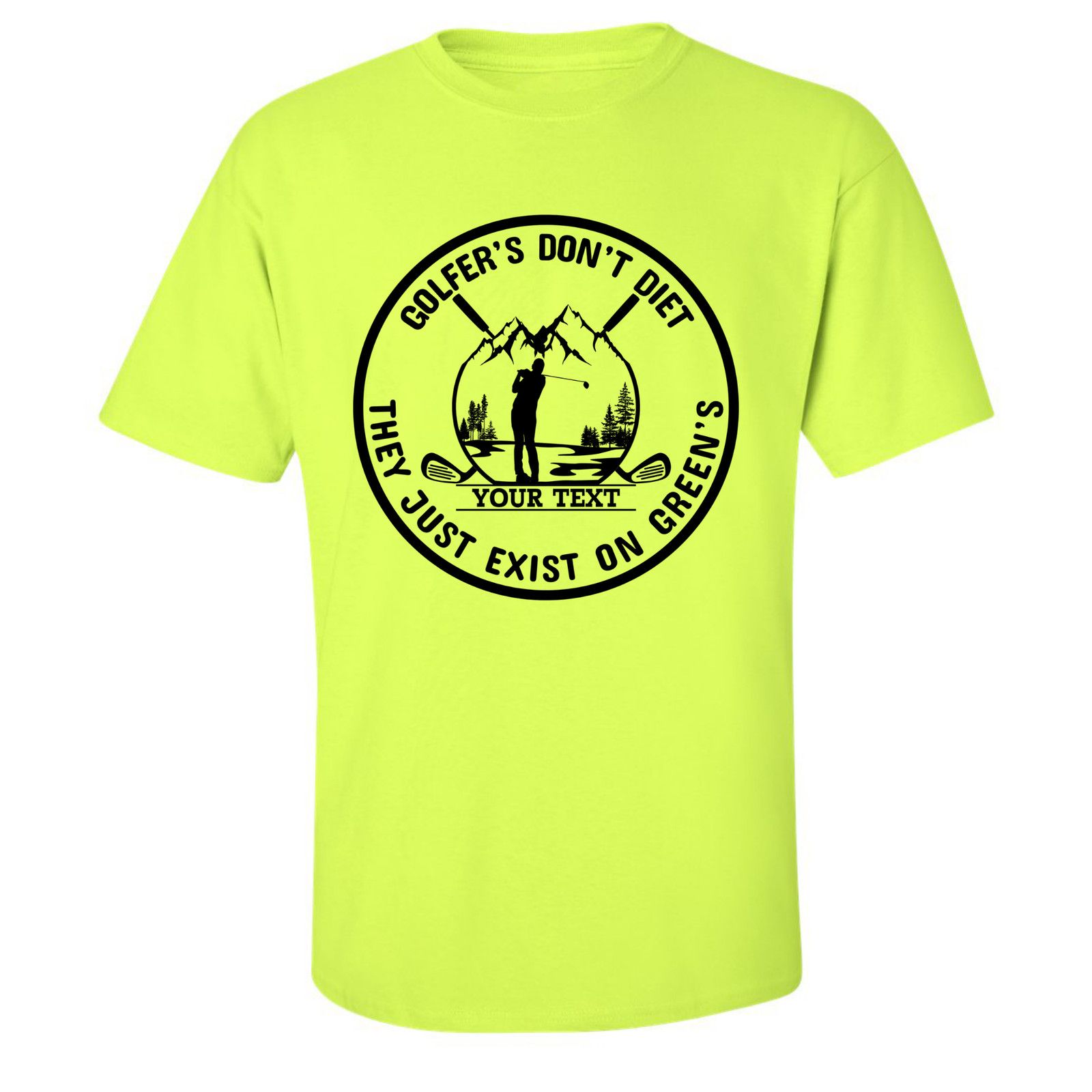 Gildan Golfers Don't Diet Custom Name Funny Swinging Golfer T-Shirt Size US XL / EU 56 / 4 - 9 Thumbnail