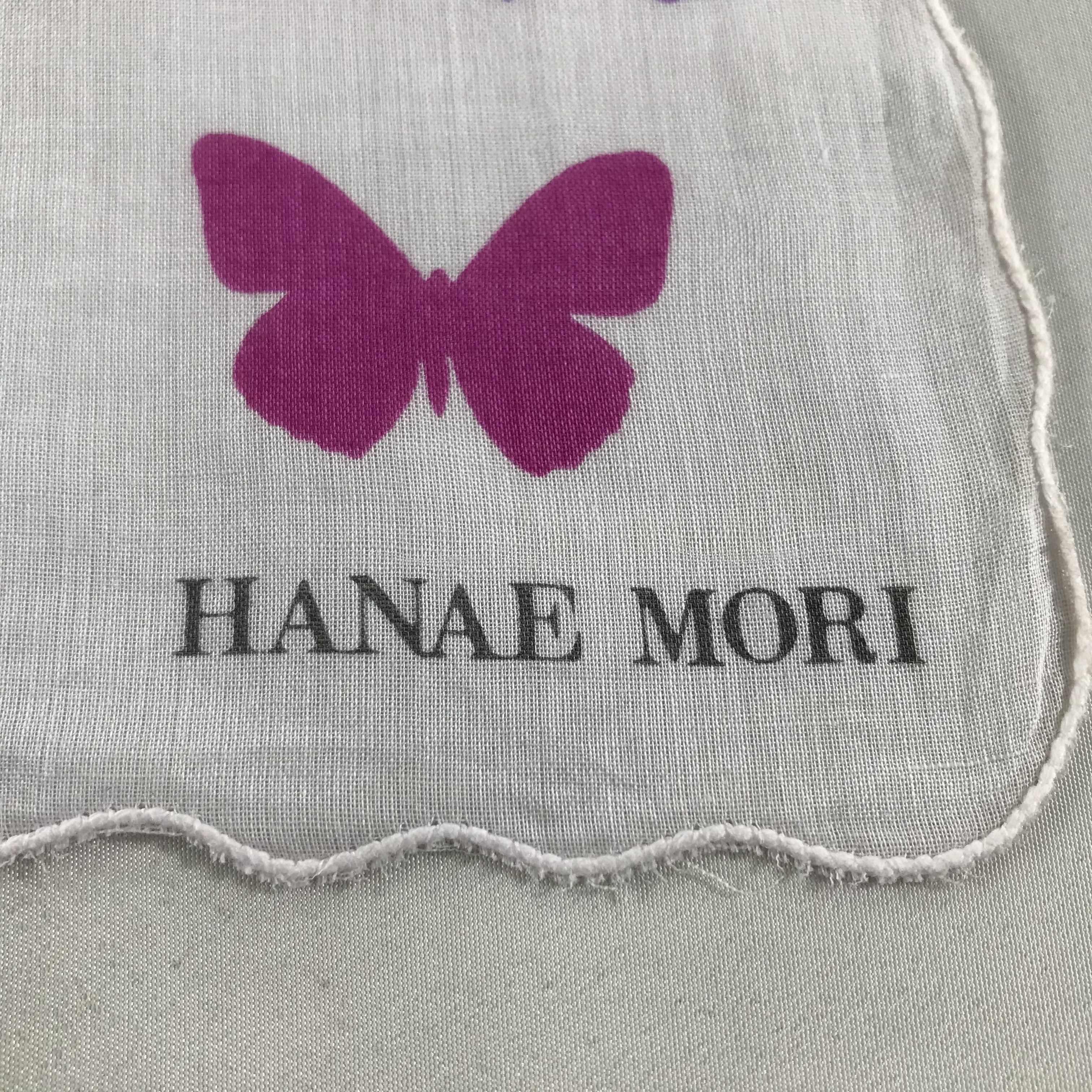 Hanae Mori × Vintage Hanae Mori Butterflies Handkerchief Neckerchief Bandana H25 Size ONE SIZE - 4 Thumbnail