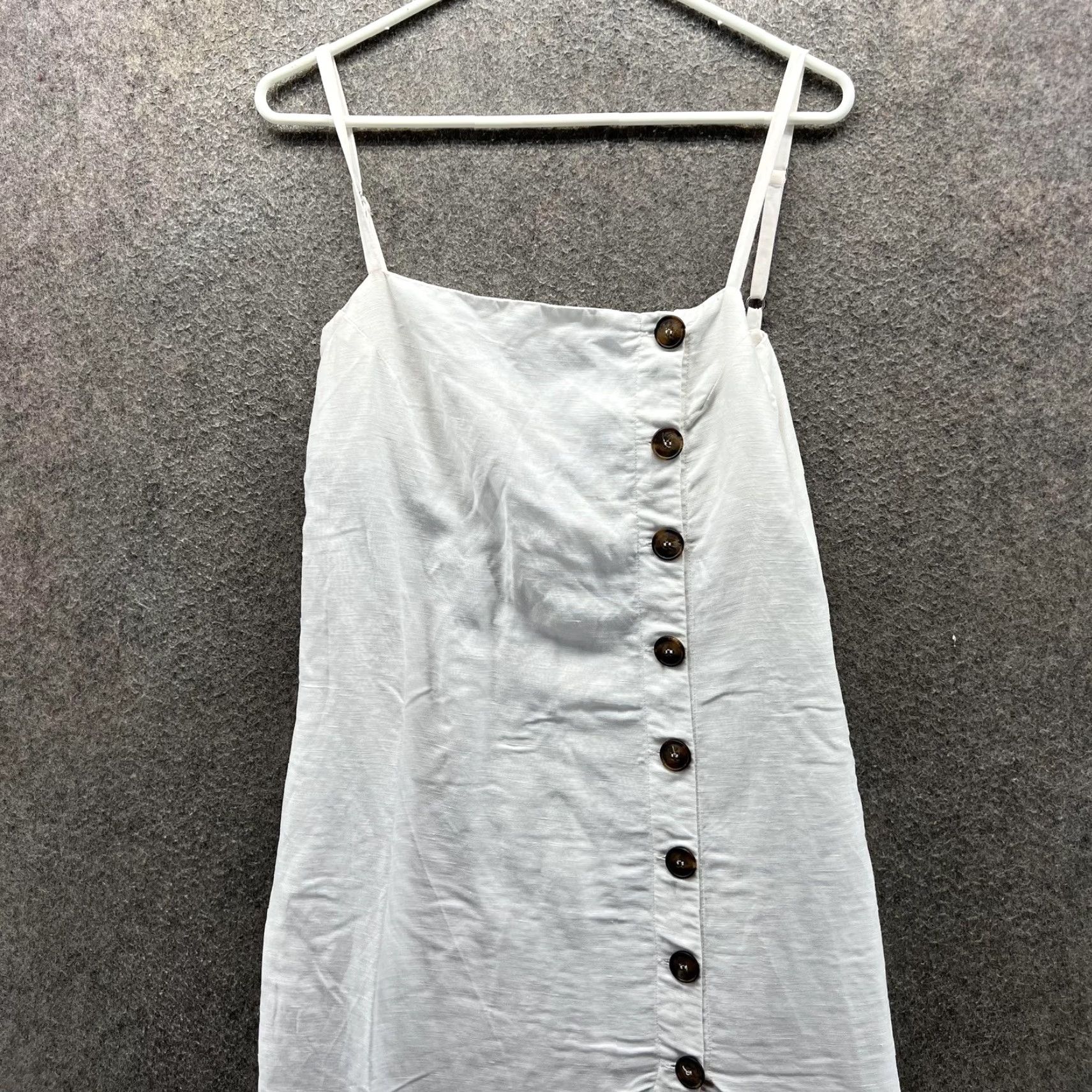 Reformation VINTAGE Reformation Dress Womens Large White Button Front Slip Maxi Sundress Casual Size L / US 10 / IT 46 - 5 Thumbnail
