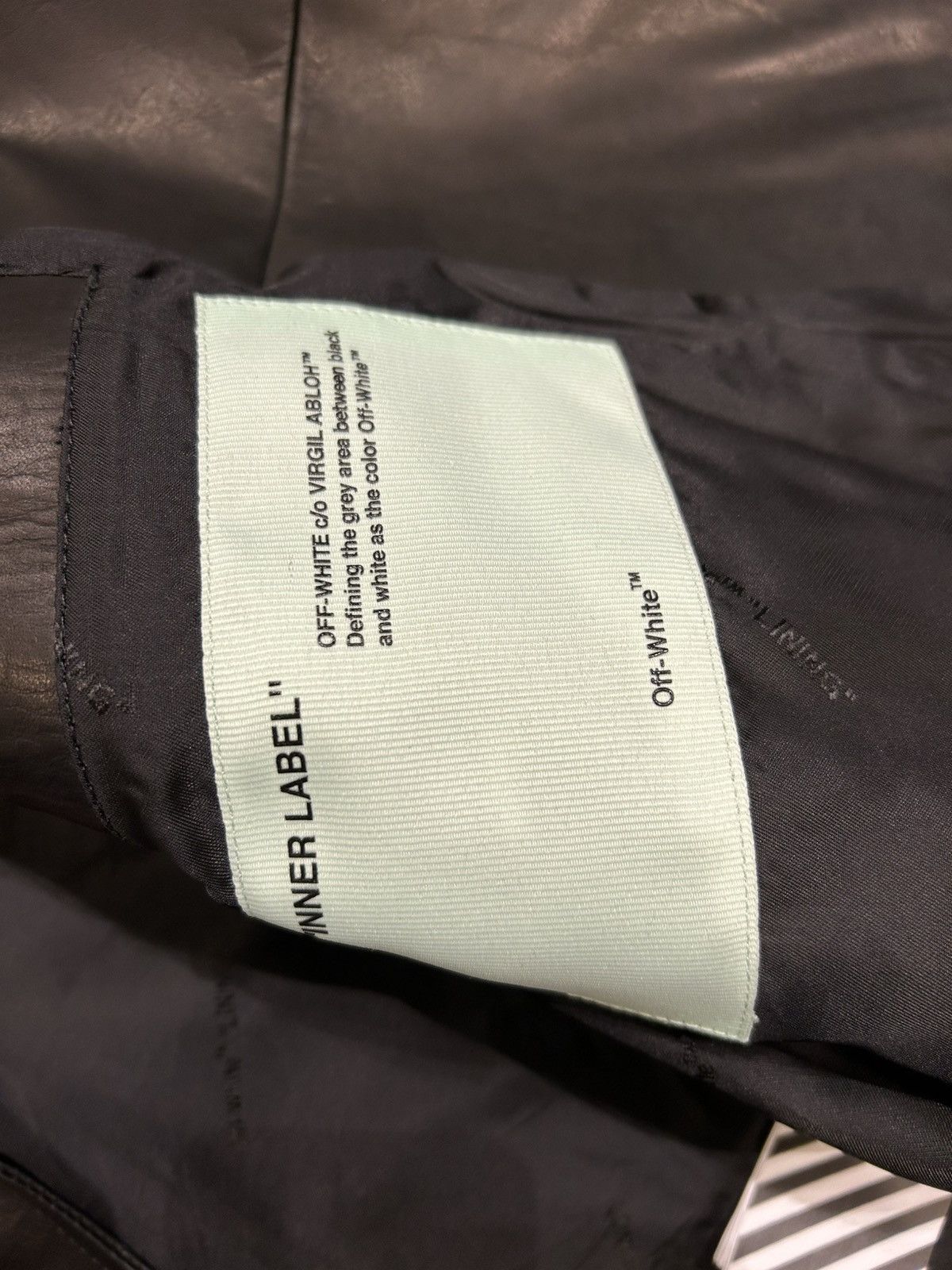 Off-White Off-White Leather Biker Jacket - Black Size US XL / EU 56 / 4 - 4 Thumbnail