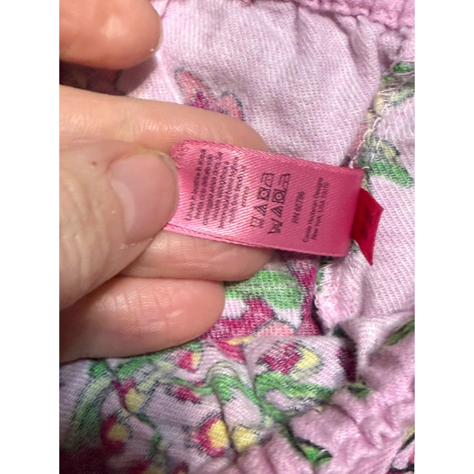 Vintage Sleepwear Set Women's Medium Pink Floral Long Sleeve Button Up & Pants Size M / US 6-8 / IT 42-44 - 7 Thumbnail