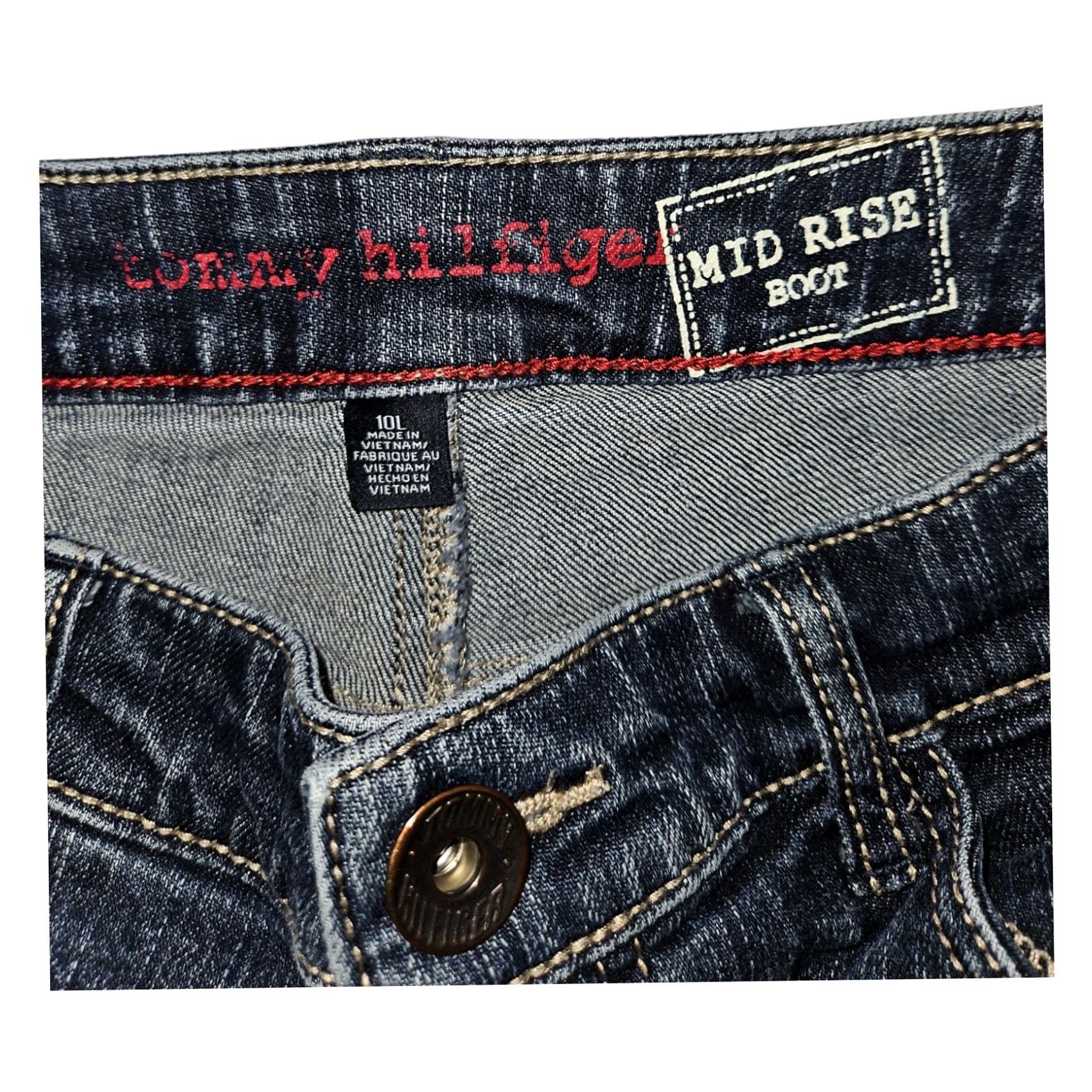 Tommy Hilfiger Tommy Hilfiger 90s Boot Cut Denim Jeans Women - Low Rise Size 10L - Dark Blue Size 32" / US 10 / IT 46 - 2 Thumbnail