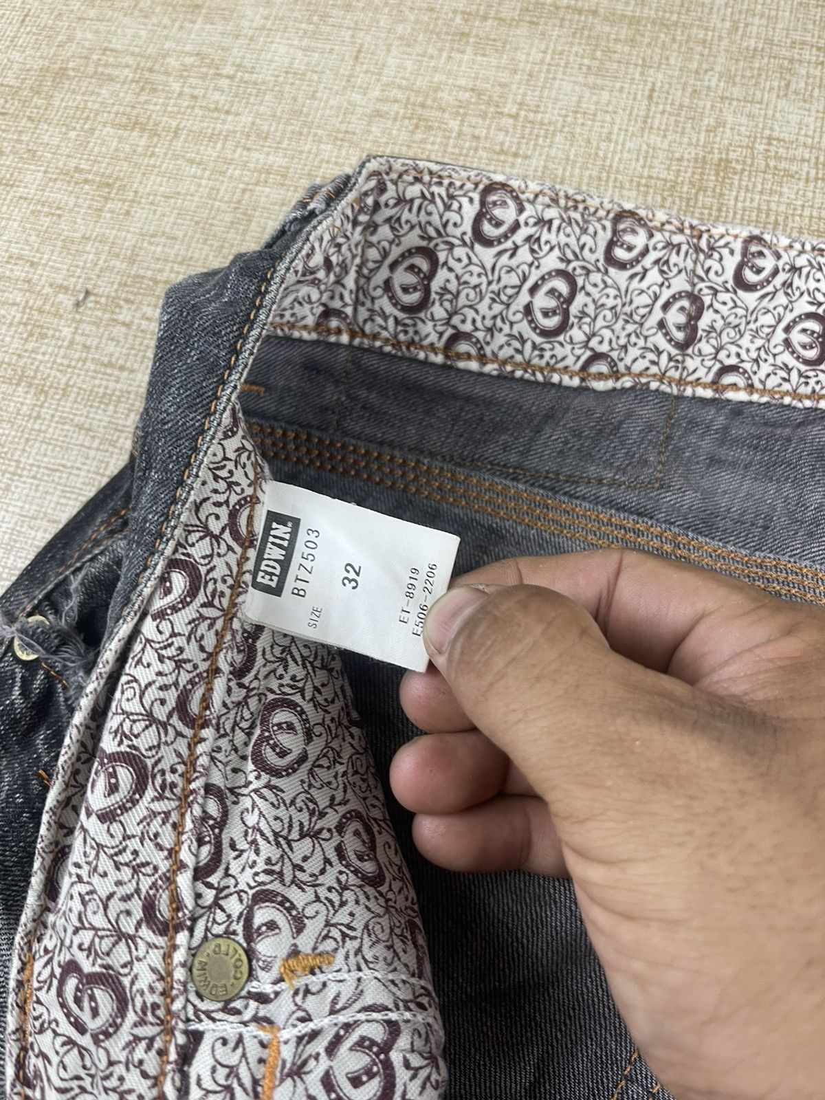 Edwin × If Six Was Nine × Vintage VINTAGE EDWIN 503 Flared Blue Trip Denim Pants Size US 32 / EU 48 - 15 Thumbnail