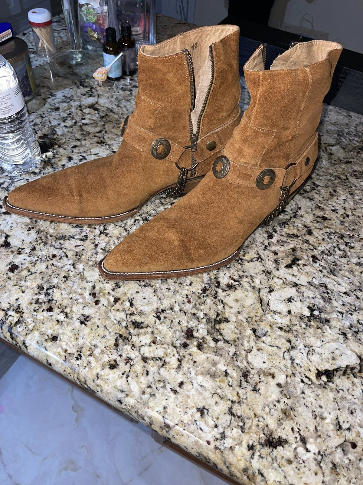 Other Tan Suede Size 13 Cowboy Boots Size US 13 / EU 46 - 2 Thumbnail