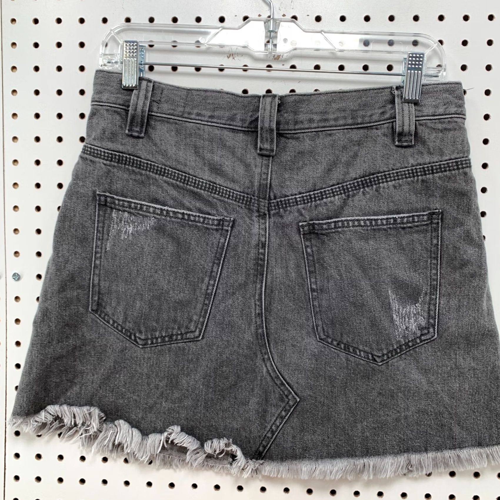 Free People Free People Denim Mini Skirt Womens Size 27 Gray Sidecar Pleat Size 27" / US 4 / IT 40 - 7 Thumbnail