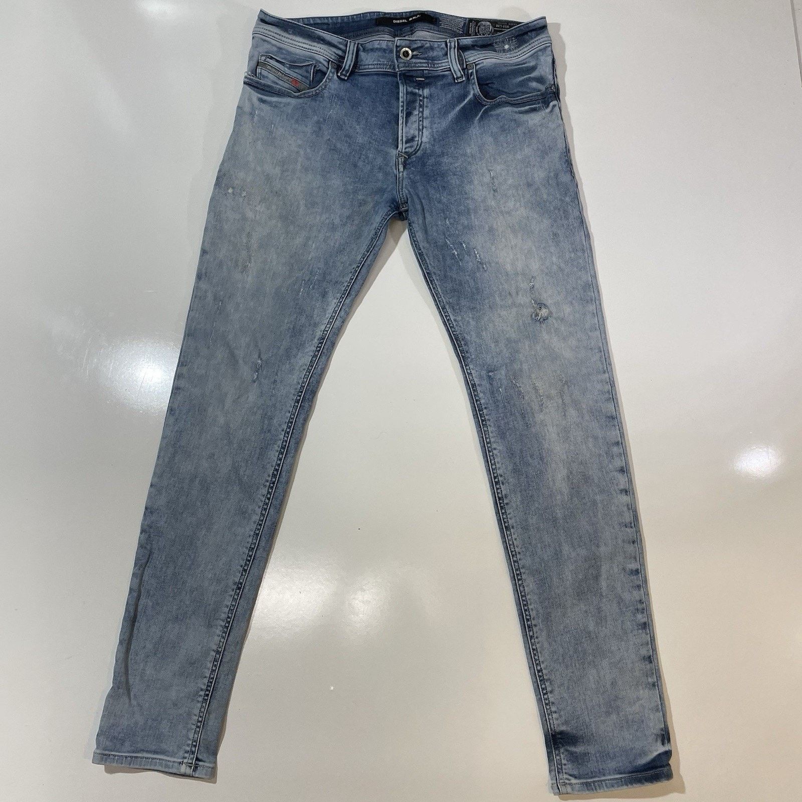 Diesel Diesel Jeans Men’s Blue Denim Sleenker Skinny *Flawed 33x30 Size US 33 - 1 Thumbnail