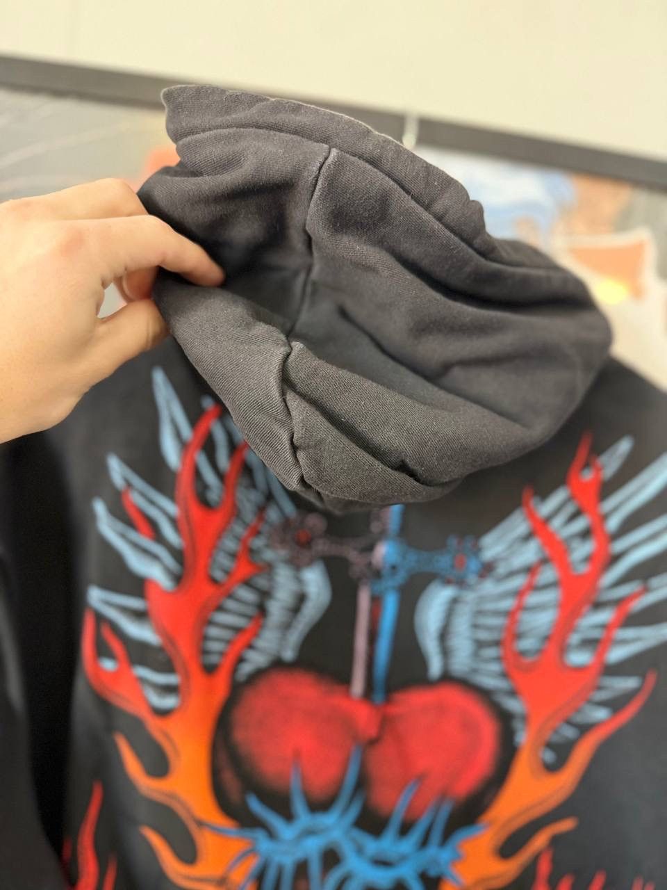 Allsaints AllSaints Underground Hoodie Washed Black Size S-M Size US M / EU 48-50 / 2 - 11 Thumbnail