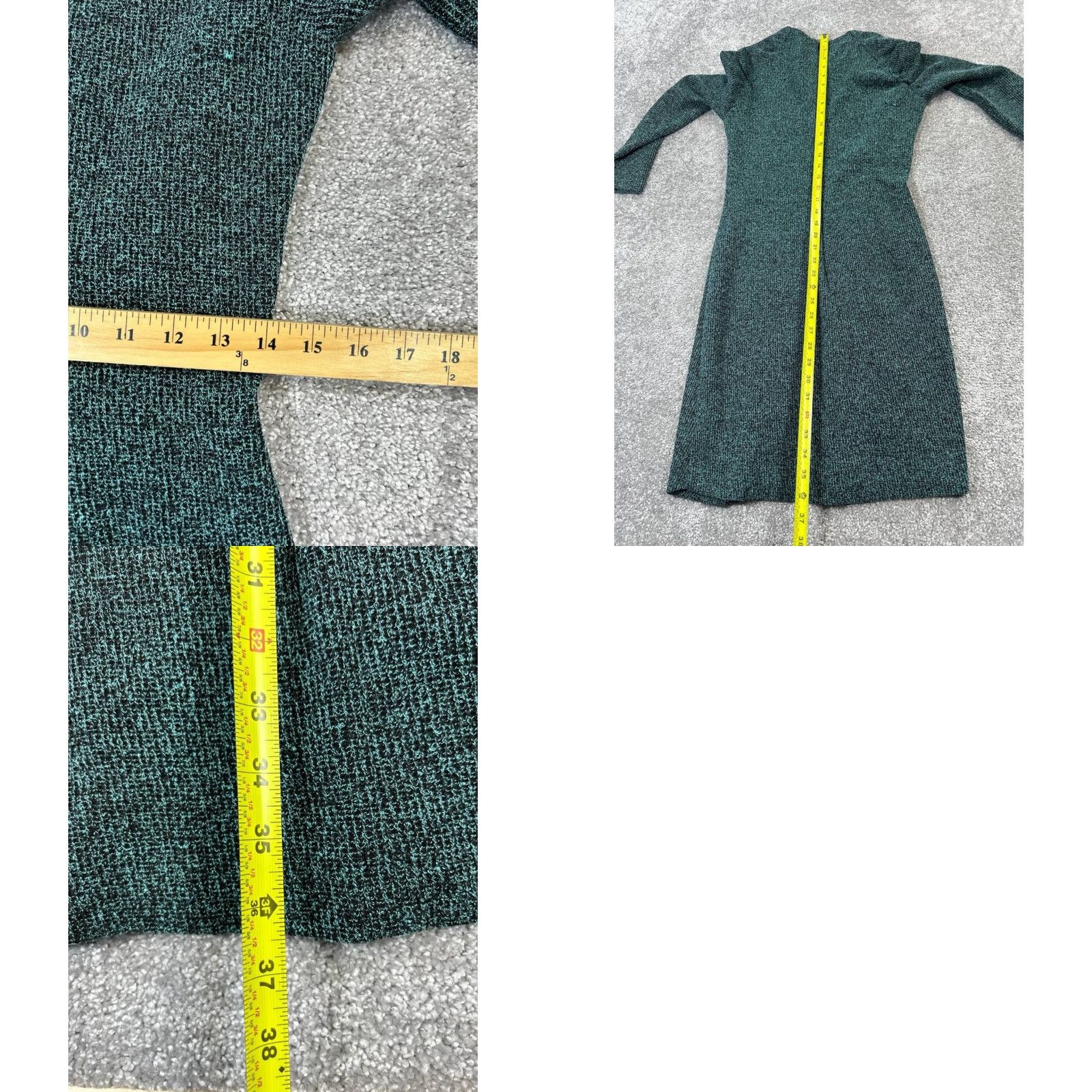 BIMBA Y LOLA BIMBA Y LOLA Dress Womens Small Green Knit A-Line Pencil Sheath Short Dress Casual 90s ? Size S / US 4 / IT 40 - 8 Thumbnail