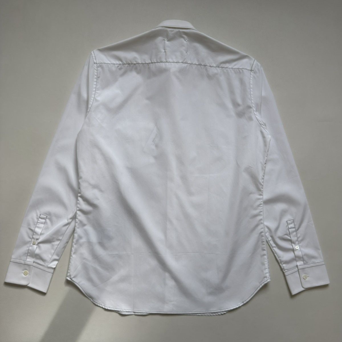 Maison Margiela S/S 18 White Cotton Contrast Stitch Shirt Size US L / EU 52-54 / 3 - 12 Thumbnail