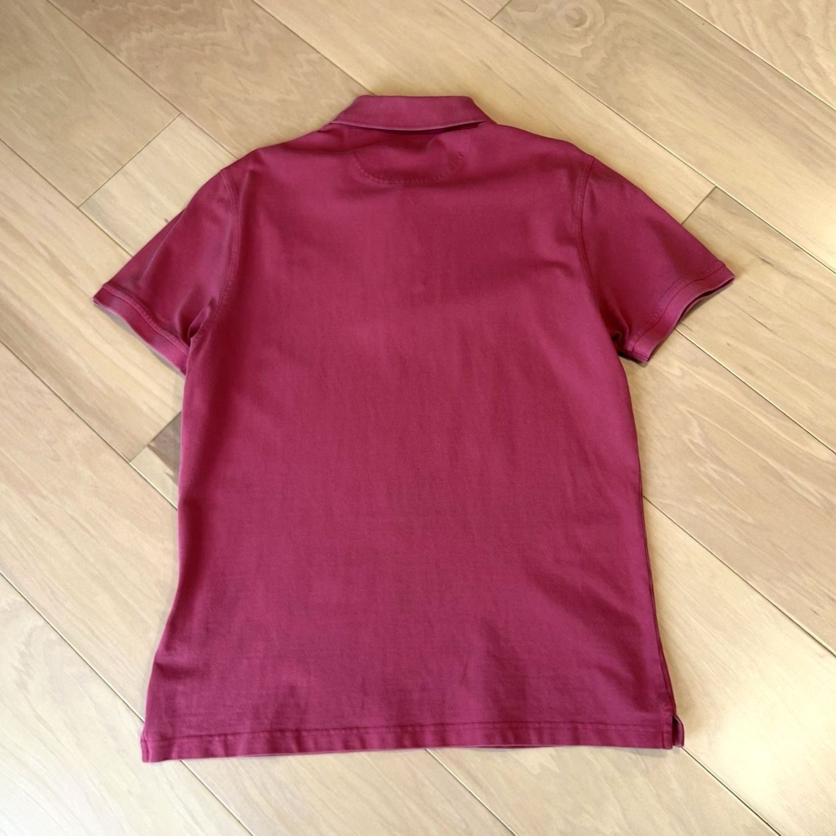 Barbour Barbour Polo Shirt Short Sleeve Men L Dark Pinkish Type Cotton Knit Solid Barbour Jersey Knit Polo Short Sleeve Men’s Large Size US L / EU 52-54 / 3 - 3 Thumbnail