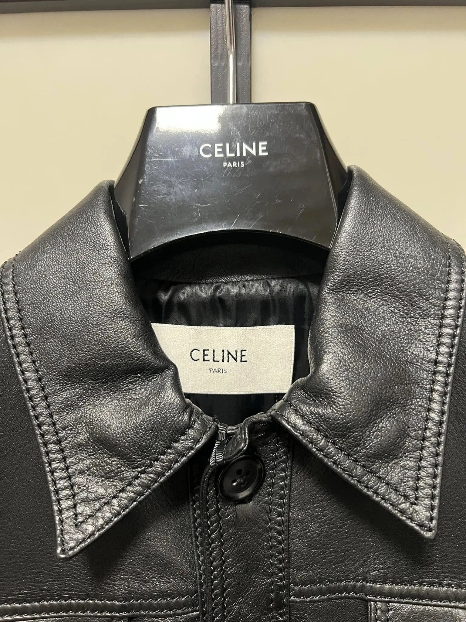 Celine FW20 Unreleased Lambskin Aviator Leather Jacket Sample Size US S / EU 44-46 / 1 - 3 Thumbnail