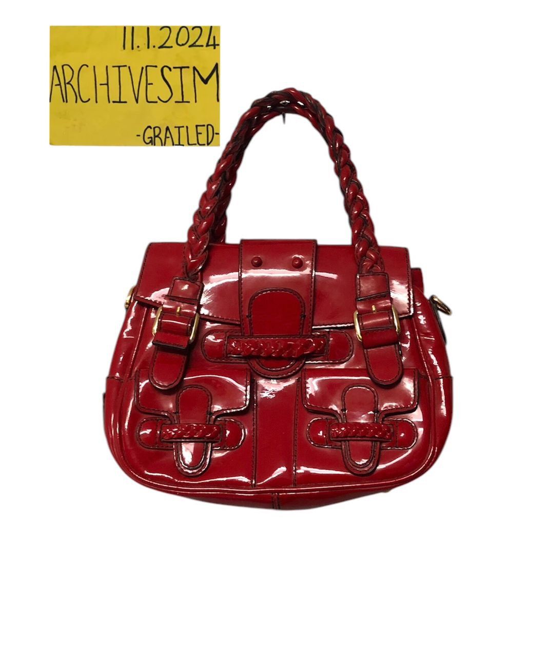 Valentino Valentino Garavani Burgandy Leather Handbag Size ONE SIZE - 2 Thumbnail