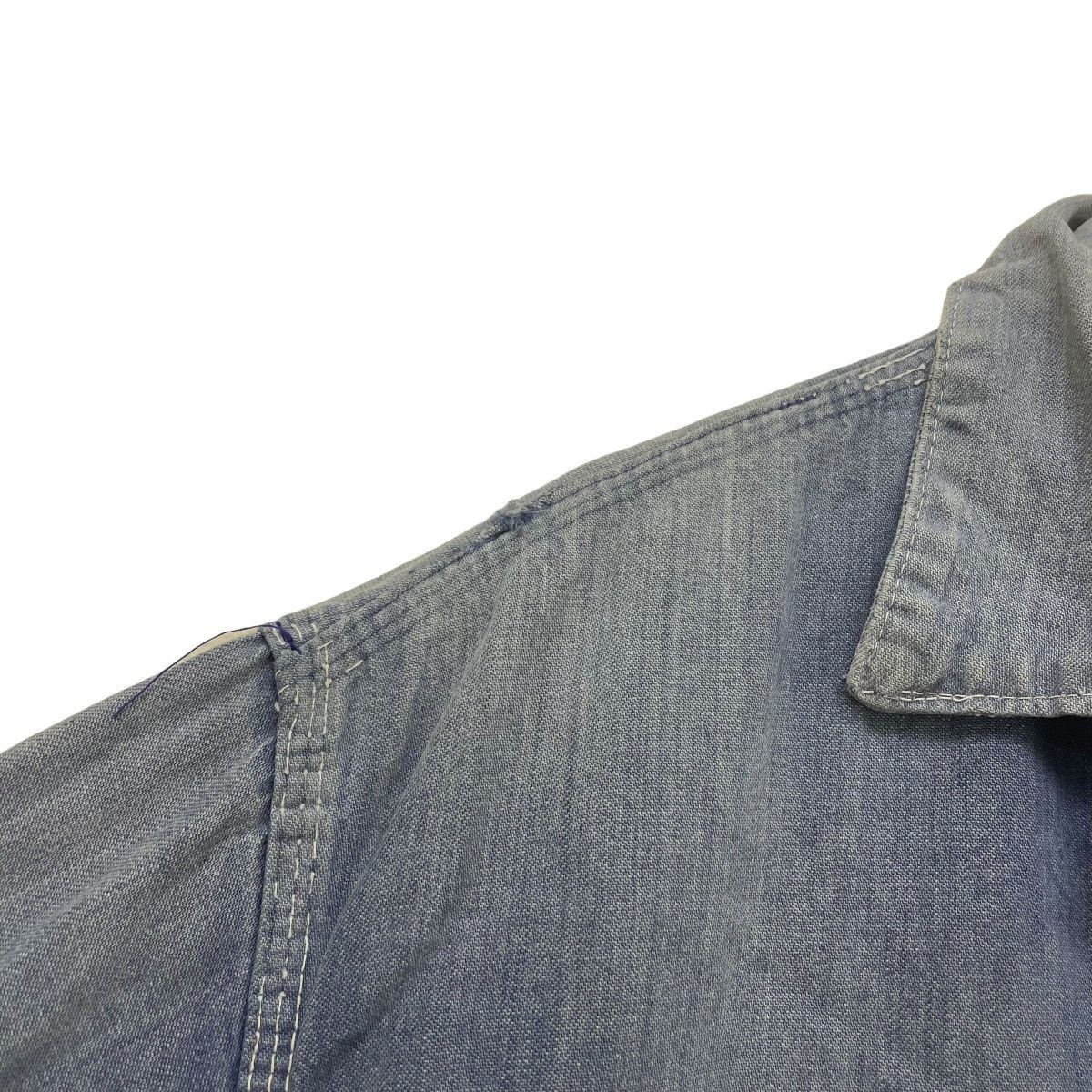 Original Montgomery × Vintage 💥Vintage 70s Montgomery Ward Chore Faded Indigo Jacket Size US M / EU 48-50 / 2 - 9 Thumbnail