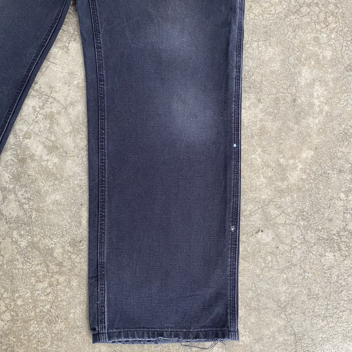 Carhartt VTG Carhartt Faded Midnight Blue Ripped Carpenter Pants Size US 33 - 10 Thumbnail