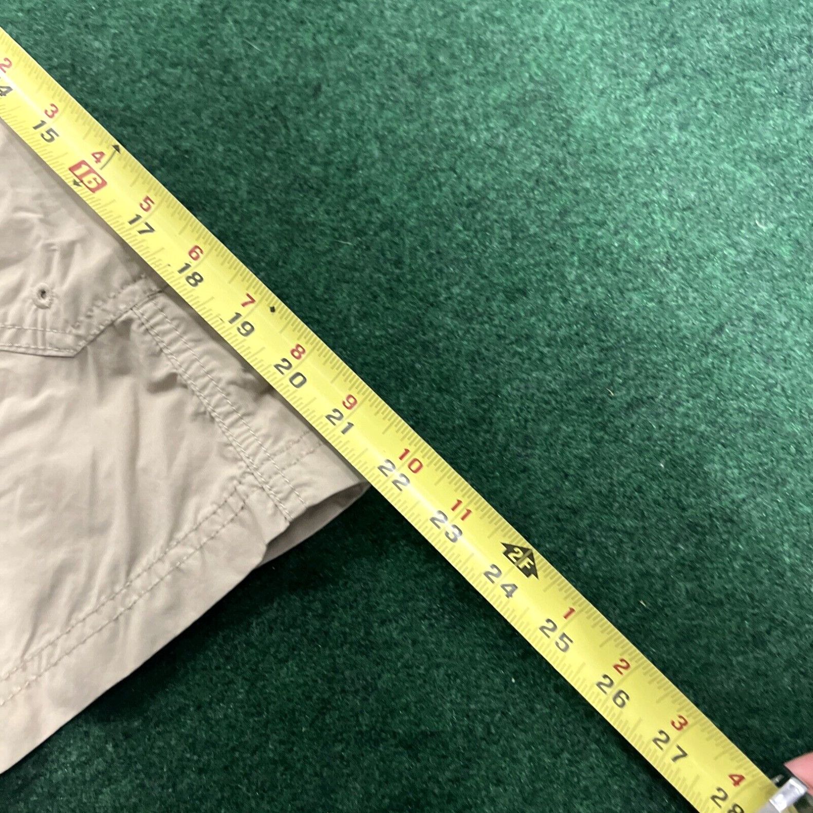 Vintage Columbia Cargo Shorts Mens Large 11in Hybrid Lined Belted Pull On Khaki Size US 33 - 7 Thumbnail