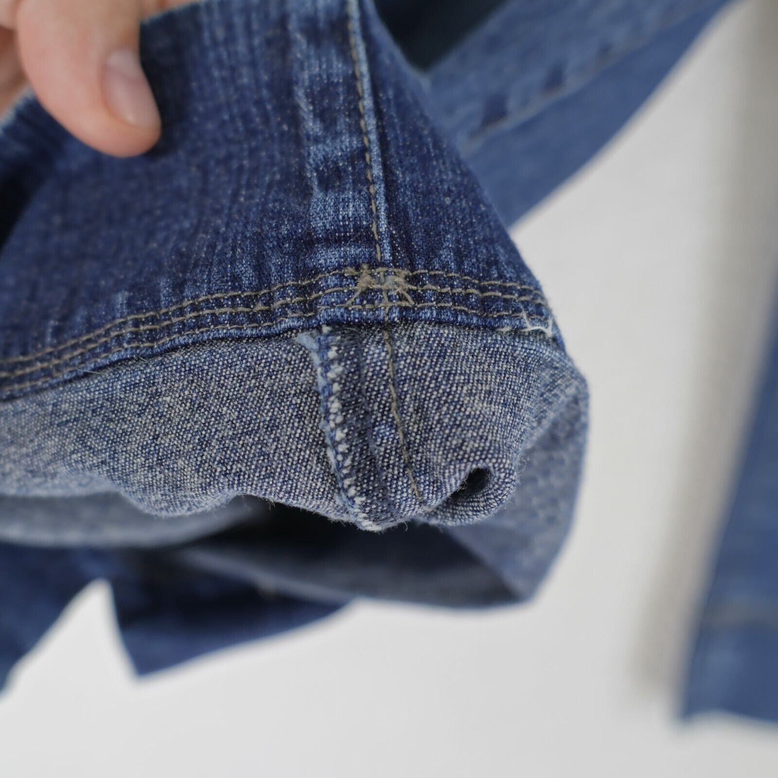 Designer Jag Stretch Blue Denim Capri Jeans Size 14 Mid Rise 32/25 Size 36" / US 14 / IT 50 - 4 Thumbnail