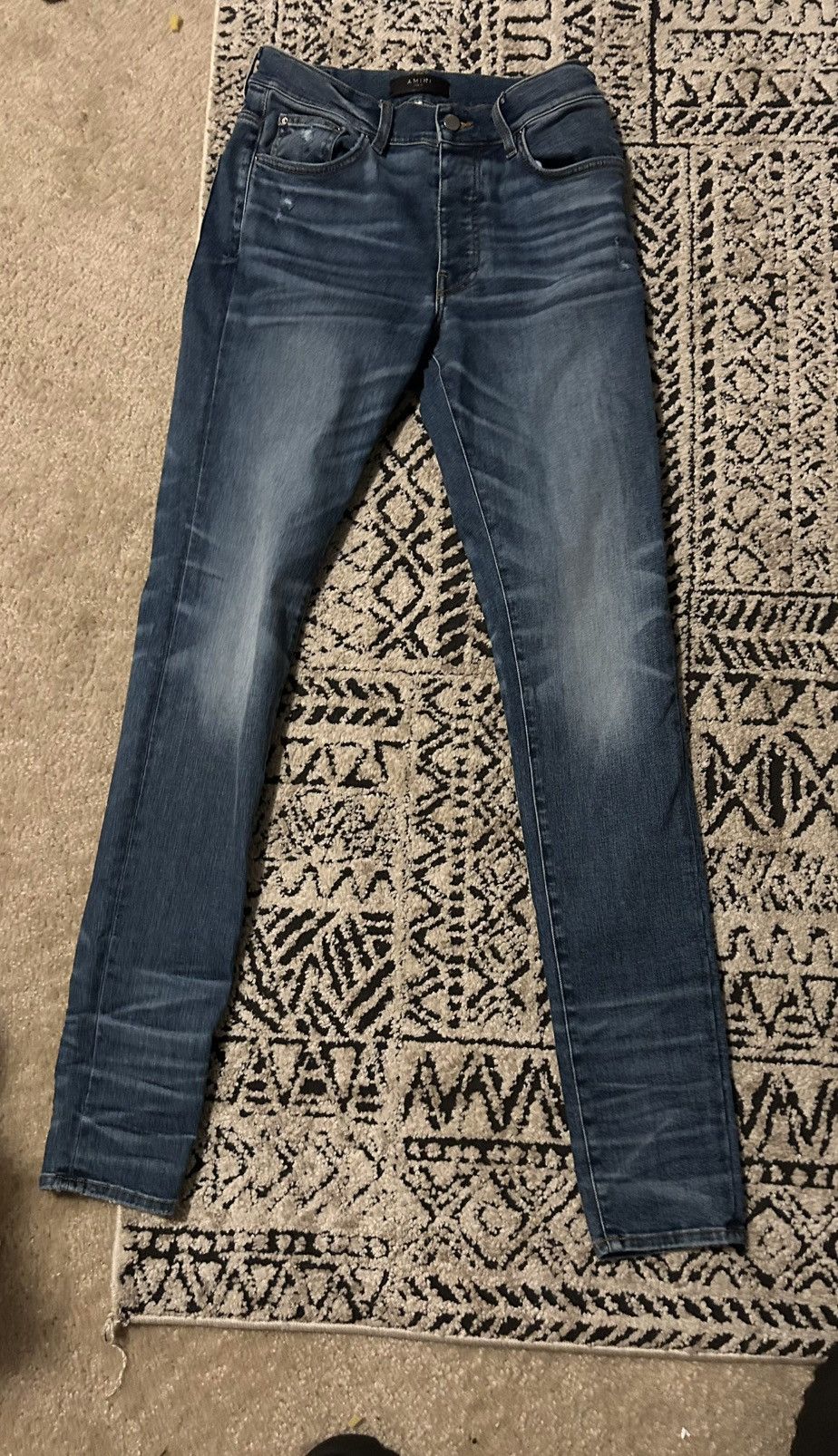 Amiri Amiri Rosebowl Stack Jeans - Blue Size US 32 / EU 48 - 1 Thumbnail