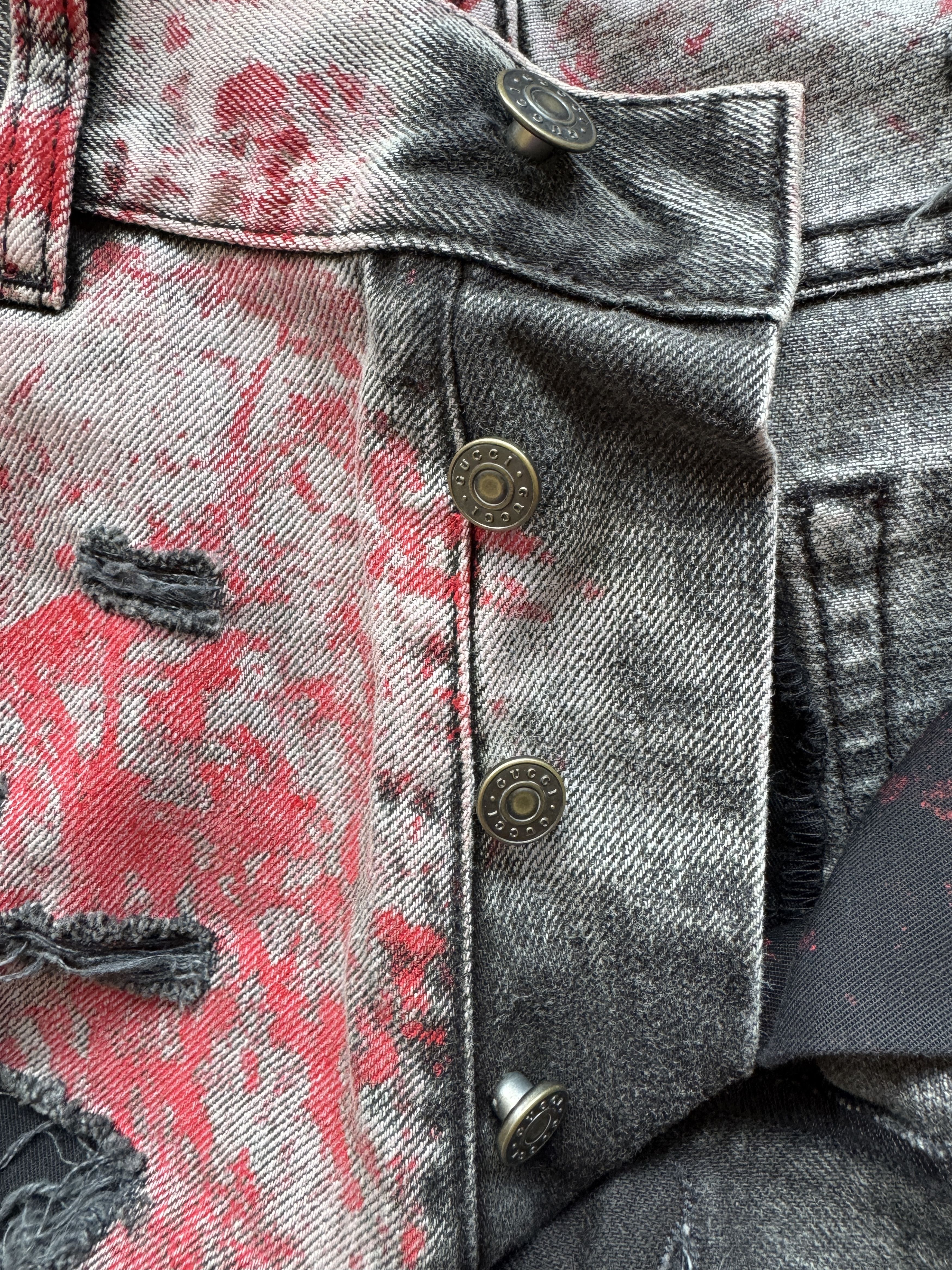 Gucci Distressed Red Destroyed Denim Pants Size US 32 / EU 48 - 13 Thumbnail