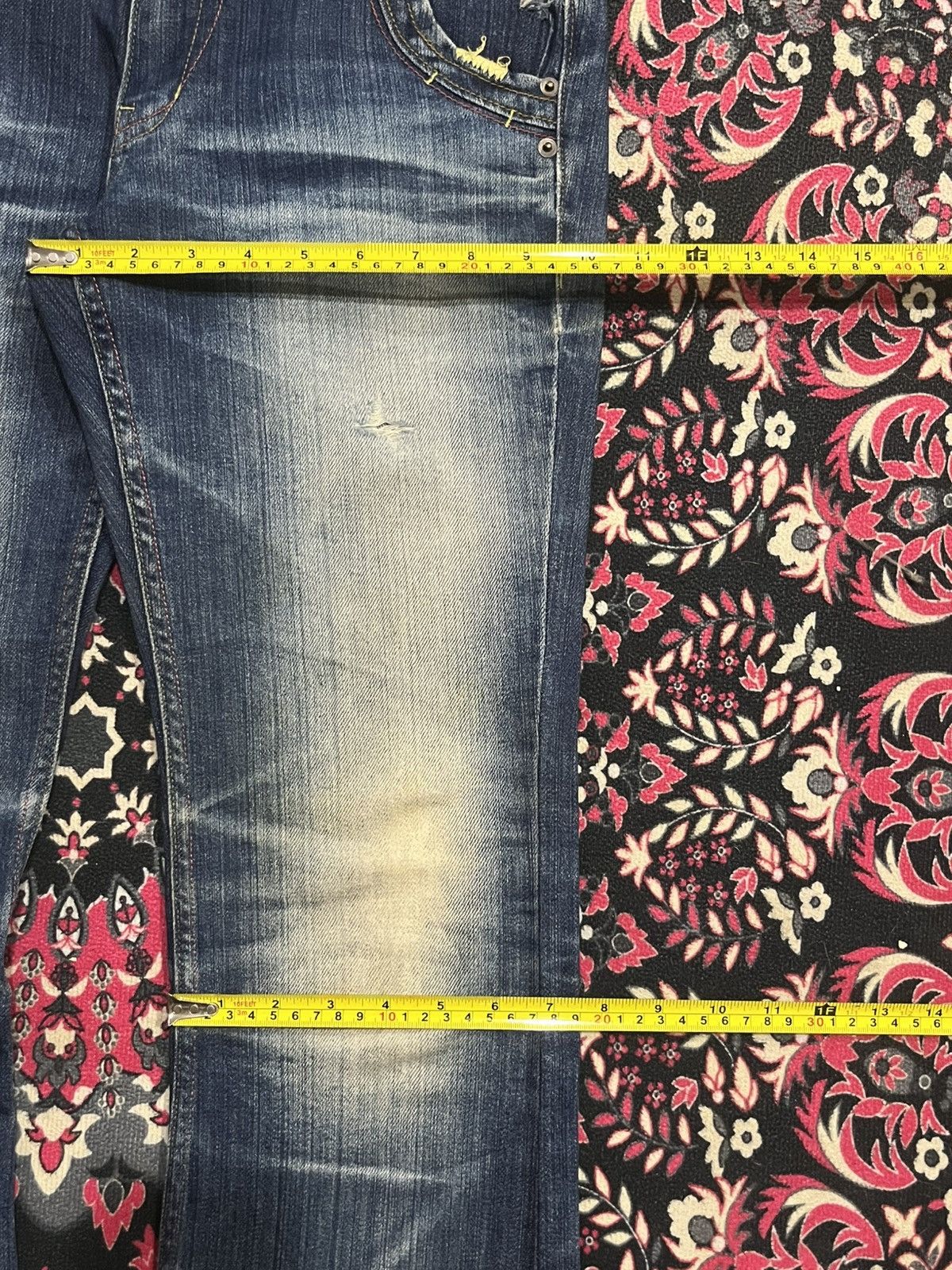 Japanese Brand ⚡️Flare⚡️Vintage Japanese Brand Anna Kerry Blue Faded Jeans Size 28" / US 6 / IT 42 - 15 Thumbnail