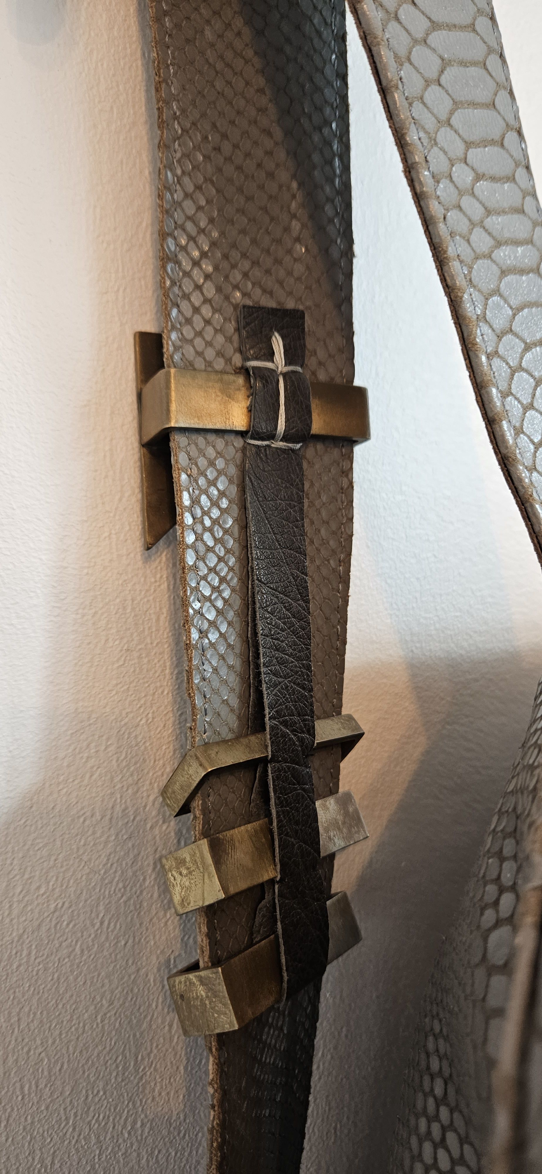 Rhude One-Off AW20 Grey Jumbo Leather Backpack Size ONE SIZE - 16 Thumbnail