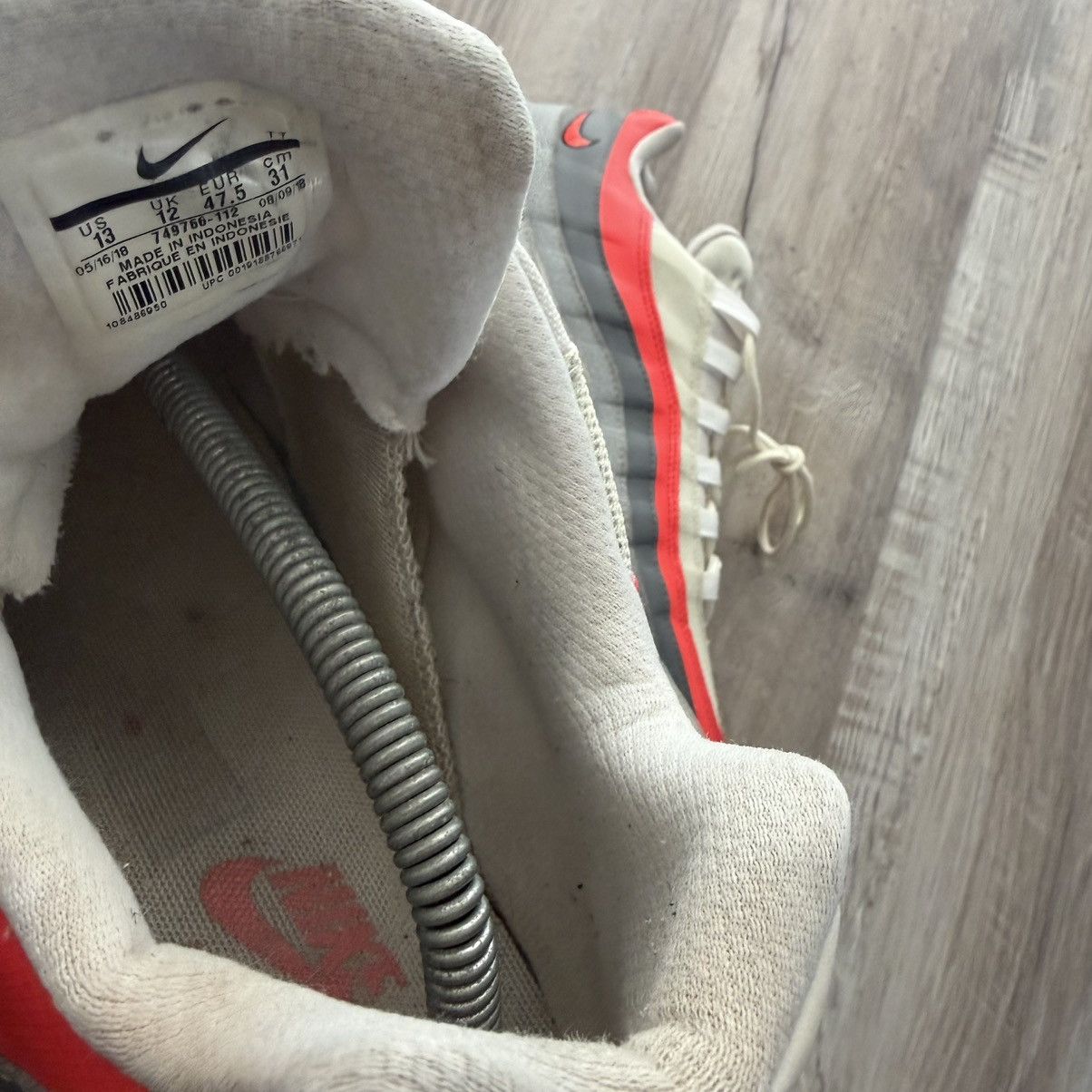 Nike NIKE • Air Max 95 "Bright Crimson Comet" (13M) Size US 13 / EU 46 - 5 Thumbnail