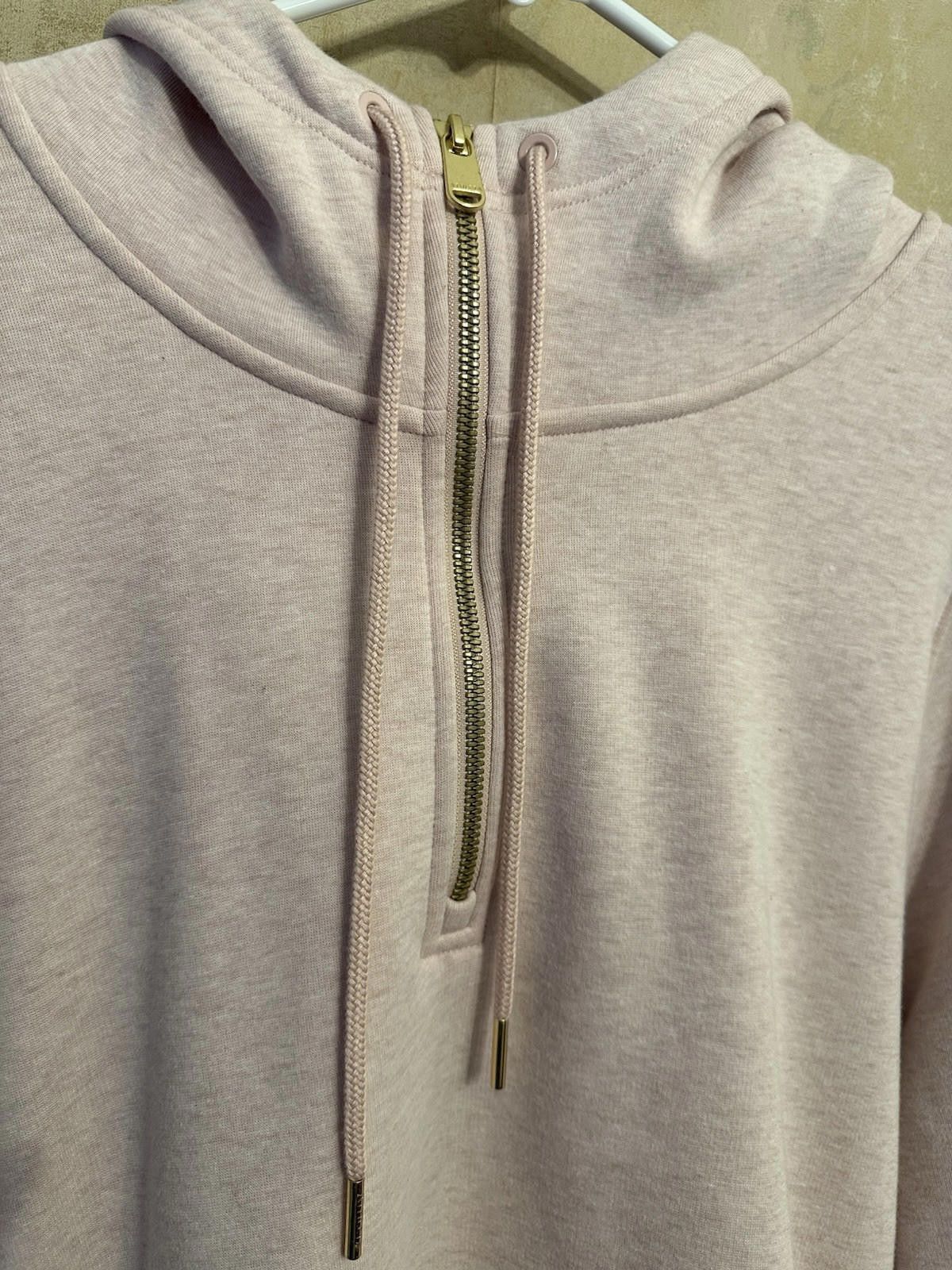 Designer ATHLETA Sweatshirt XL Cozy Karma 1/4 Zip Hoodie Pink NWOT Size XXS / US 00 / IT 34 - 4 Thumbnail