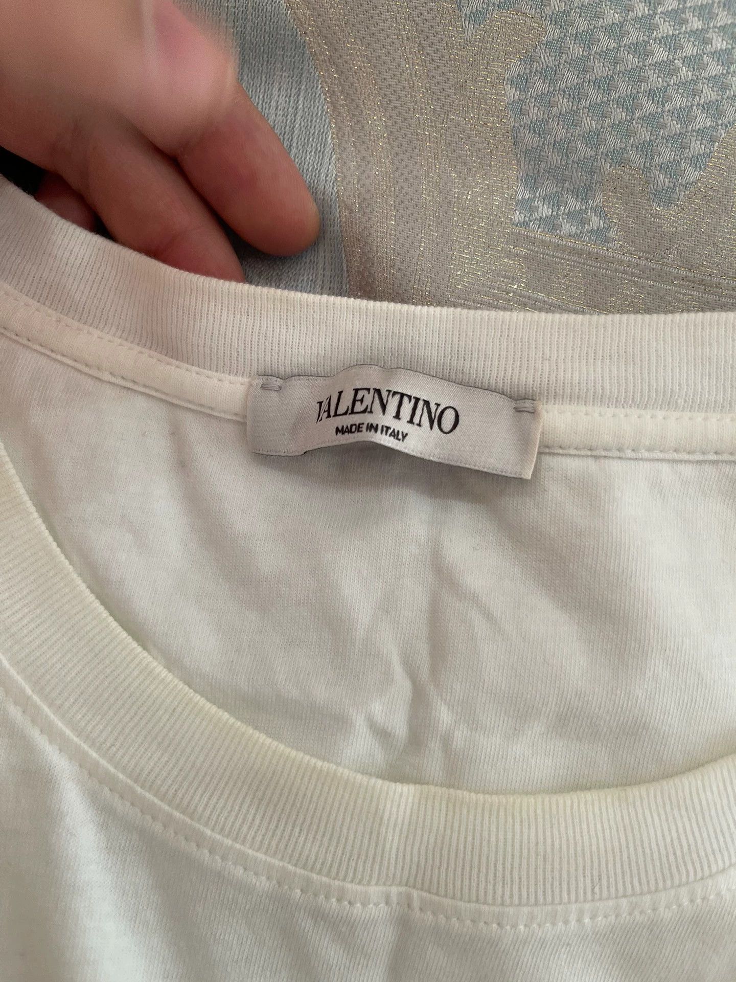 Valentino Valentino T-Shirt Sequin-Embroidered Rose Color-Blocked L Size US L / EU 52-54 / 3 - 6 Thumbnail