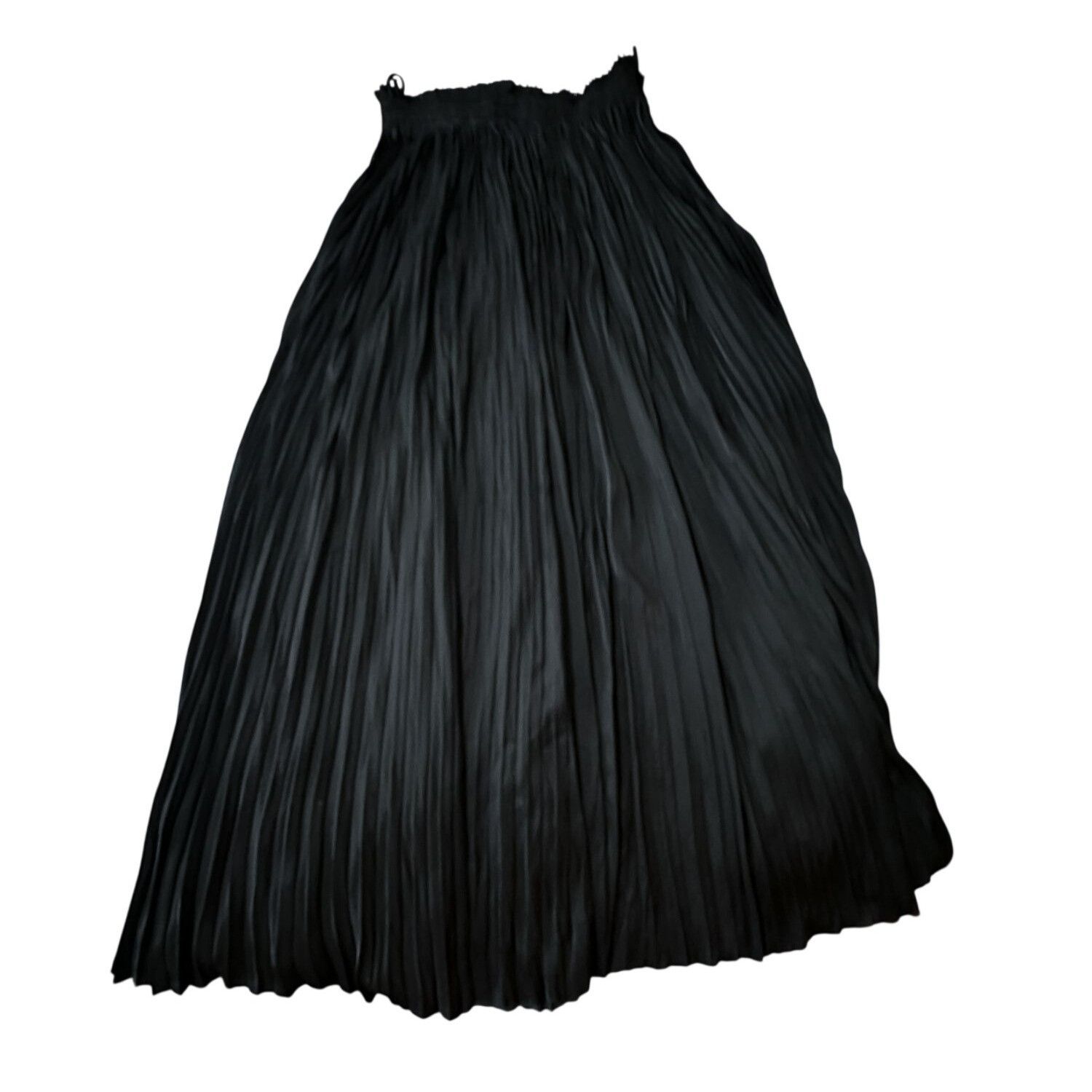 Ulla Johnson Ulla Johnson Krista Black Plissé Satin Maxi Skirt Size 2 New Size 26" / US 2 / IT 38 - 5 Thumbnail