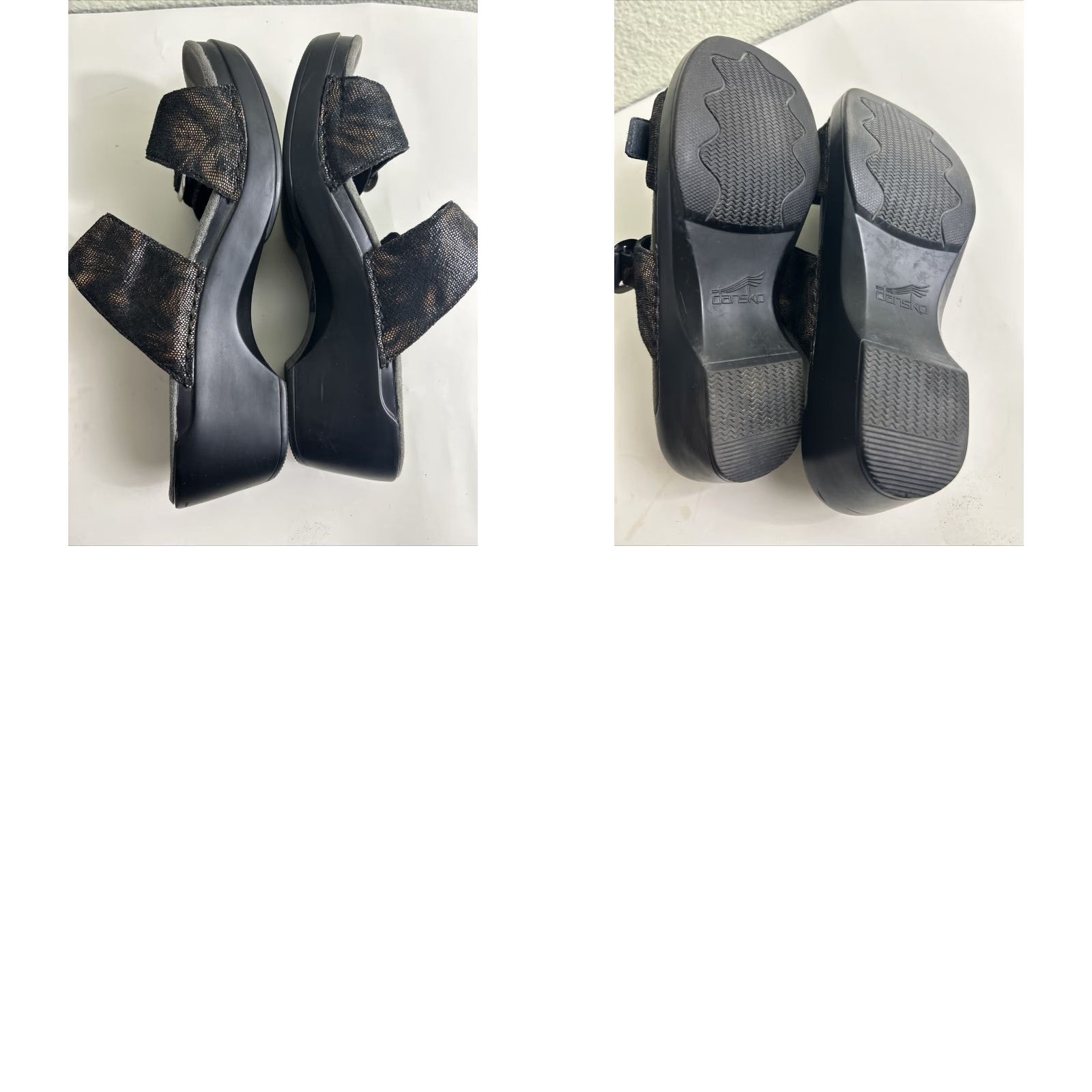 Dansko Dansko Sophie Slide Sandals Black/Brown Animal Print - Size 40 US 9.5 Womens Sandal Size US 10 / IT 40 - 9 Thumbnail