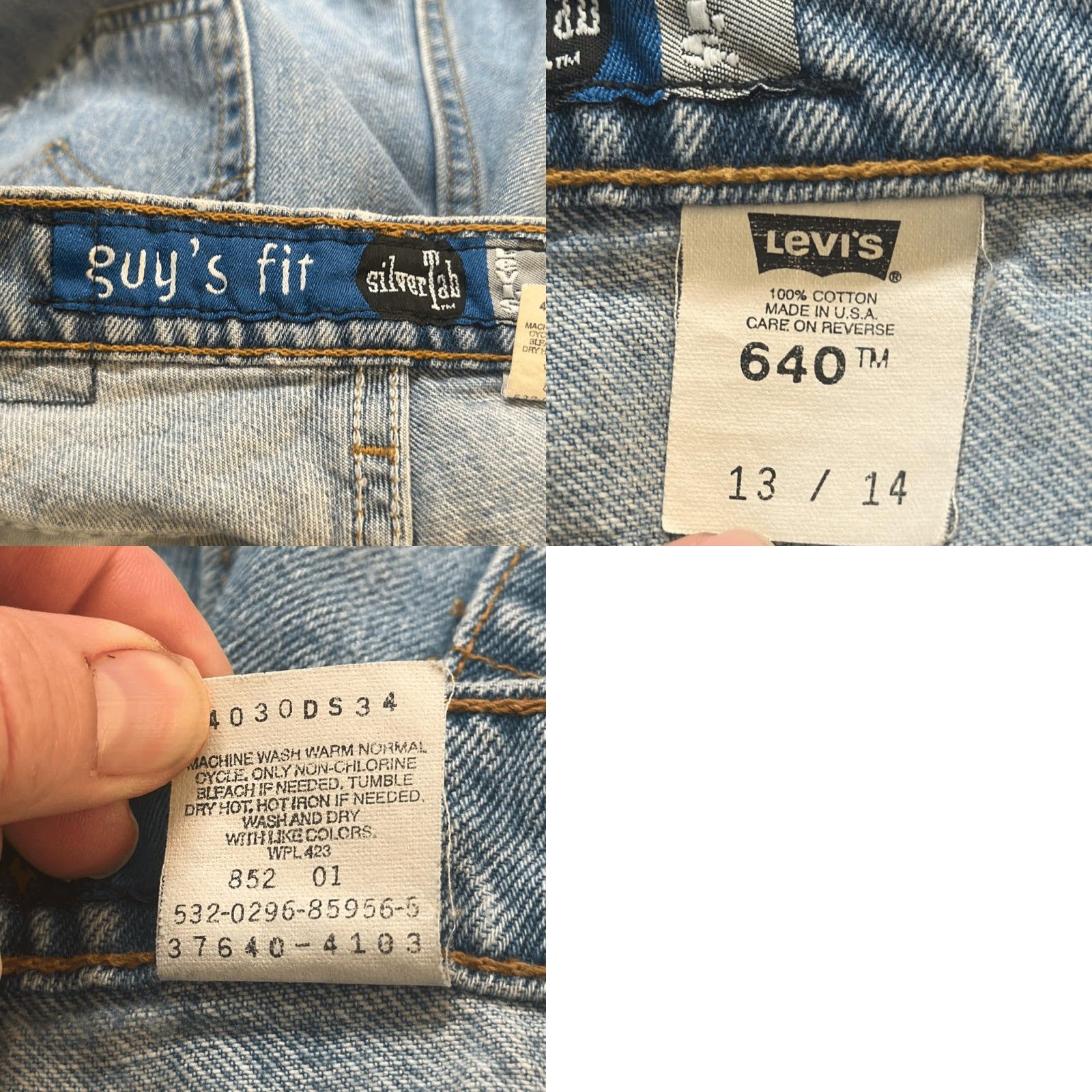 Levi's VINTAGE Levi’s Silvertab Daisy Dukes Shorts Cut-Off Jeans Womens 13/14 Blue 3” Inseam 12” Length Boys? Womens Size 34" / US 12 / IT 48 - 8 Thumbnail