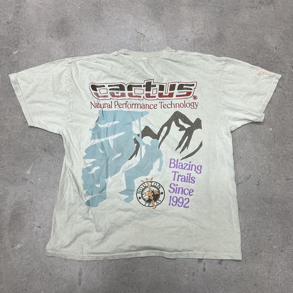 Tシャツ・カットソー Cactus Jack Travis Scott Cactus Trails Assn T-Shirt Cream Travis Scott Cactus Trails Assn T-shirt Cream Size M อก22 รอ