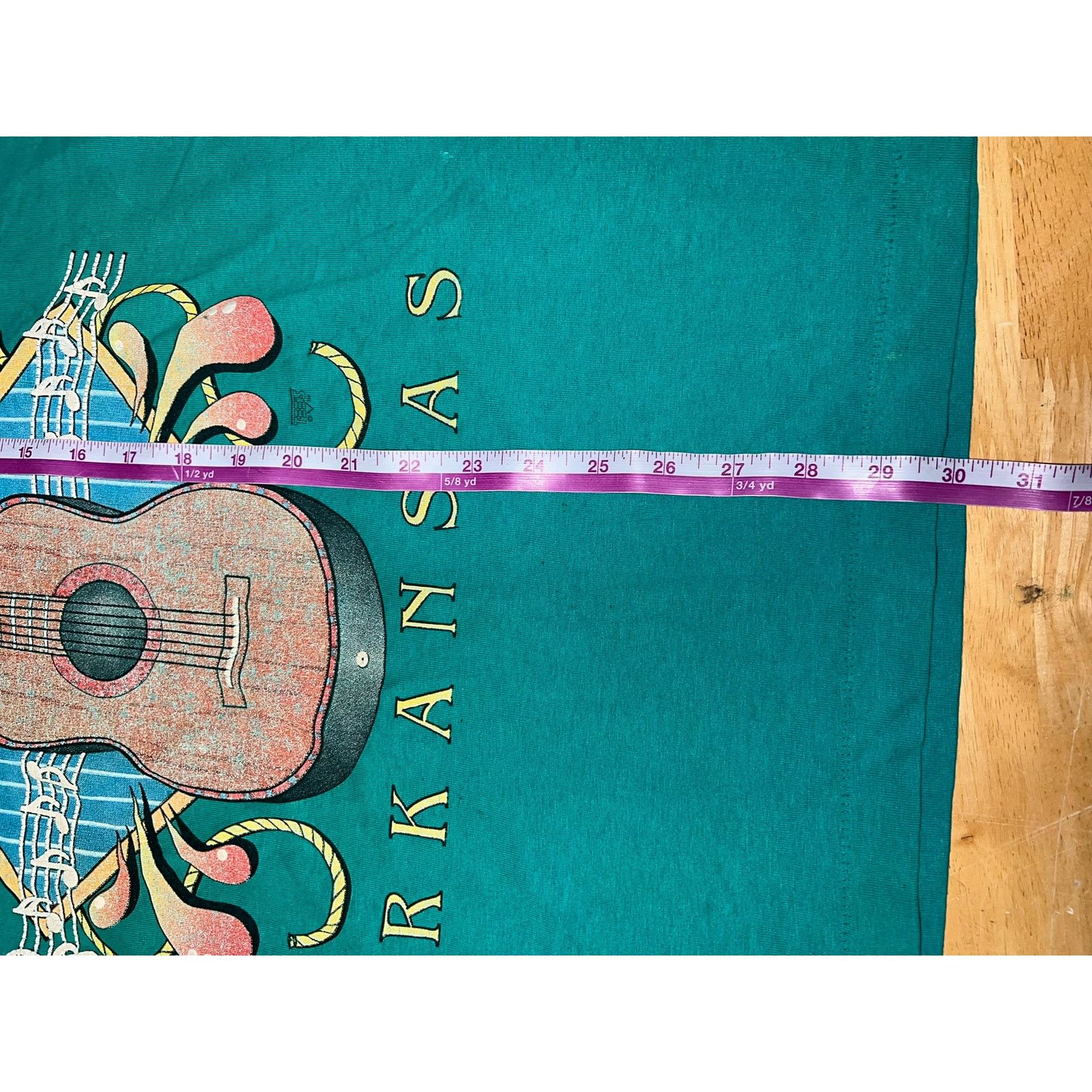 Vintage Vintage Country Music Shirt Born Guitar Arkansas Teal Tee XL Size US XL / EU 56 / 4 - 11 Thumbnail